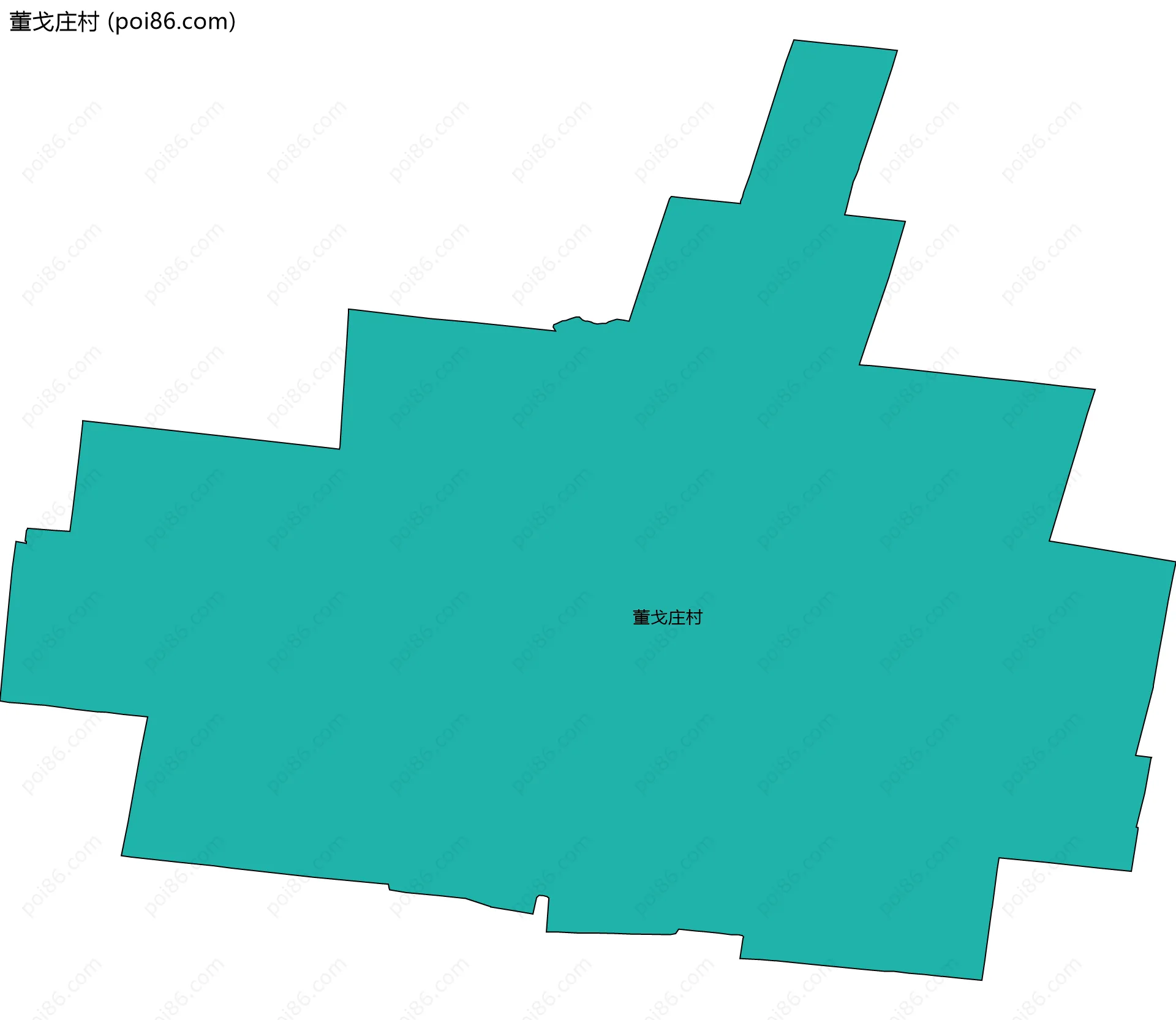 董戈庄村边界地图