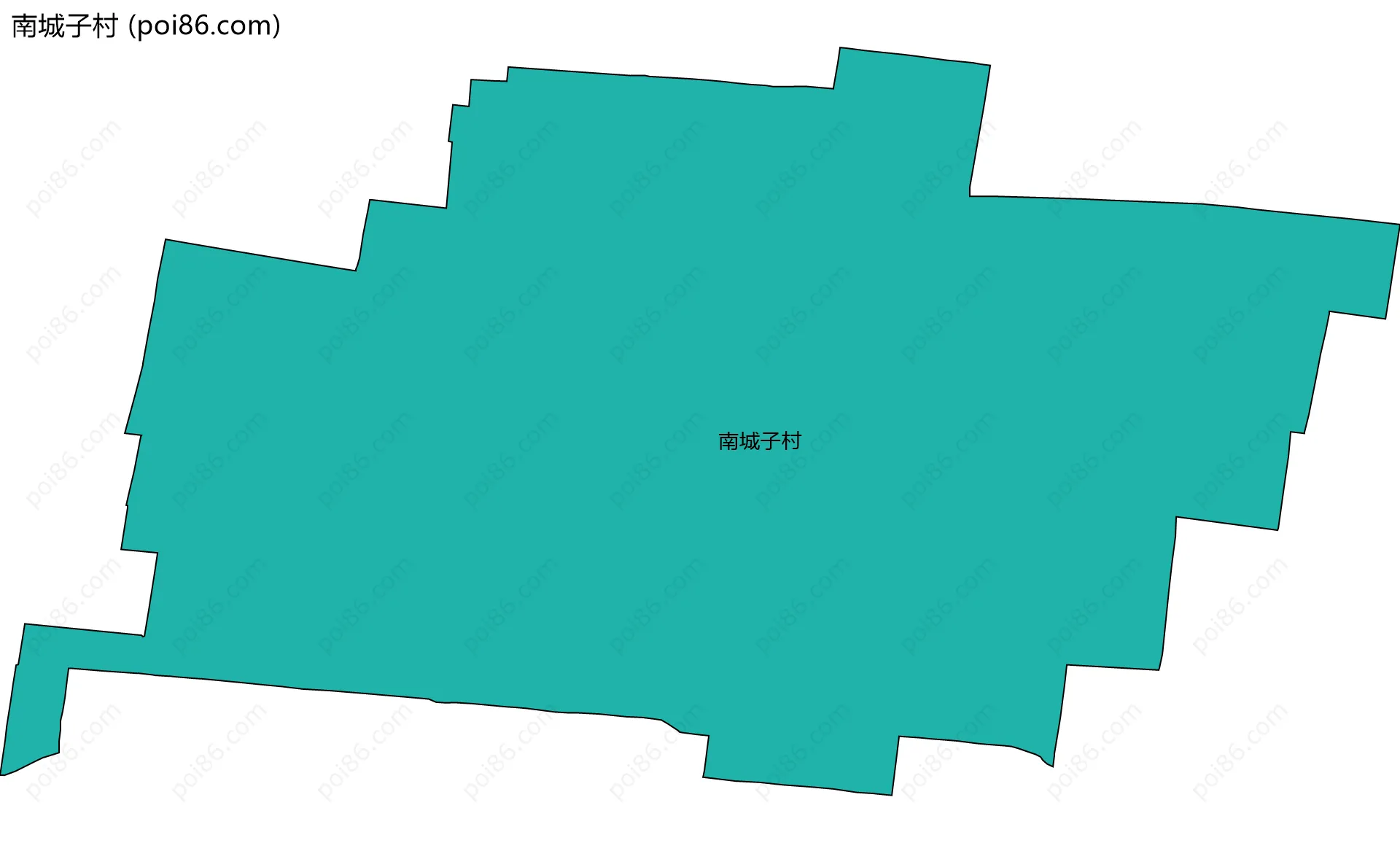 南城子村边界地图