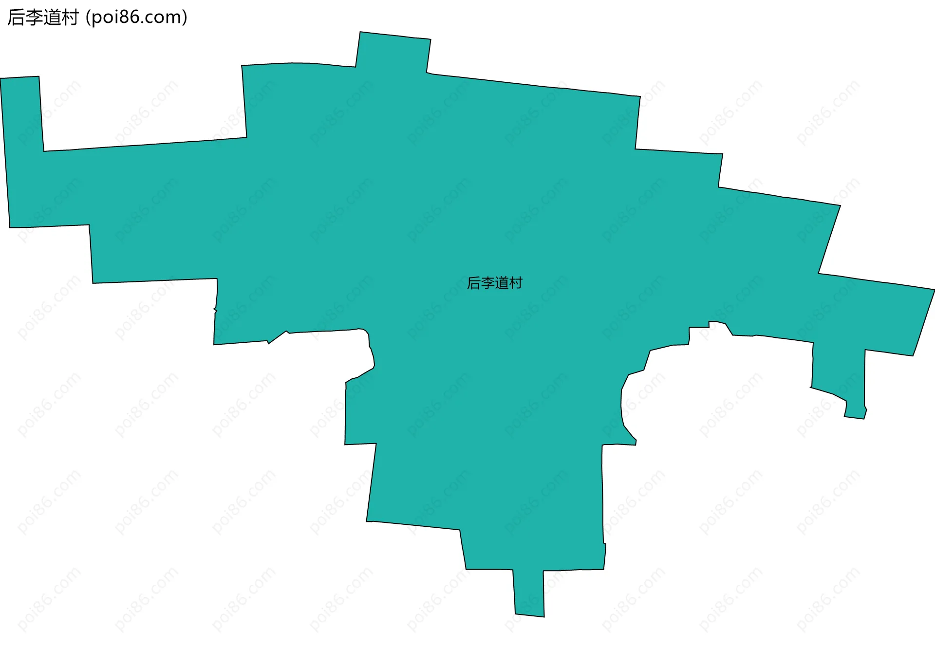 后李道村边界地图