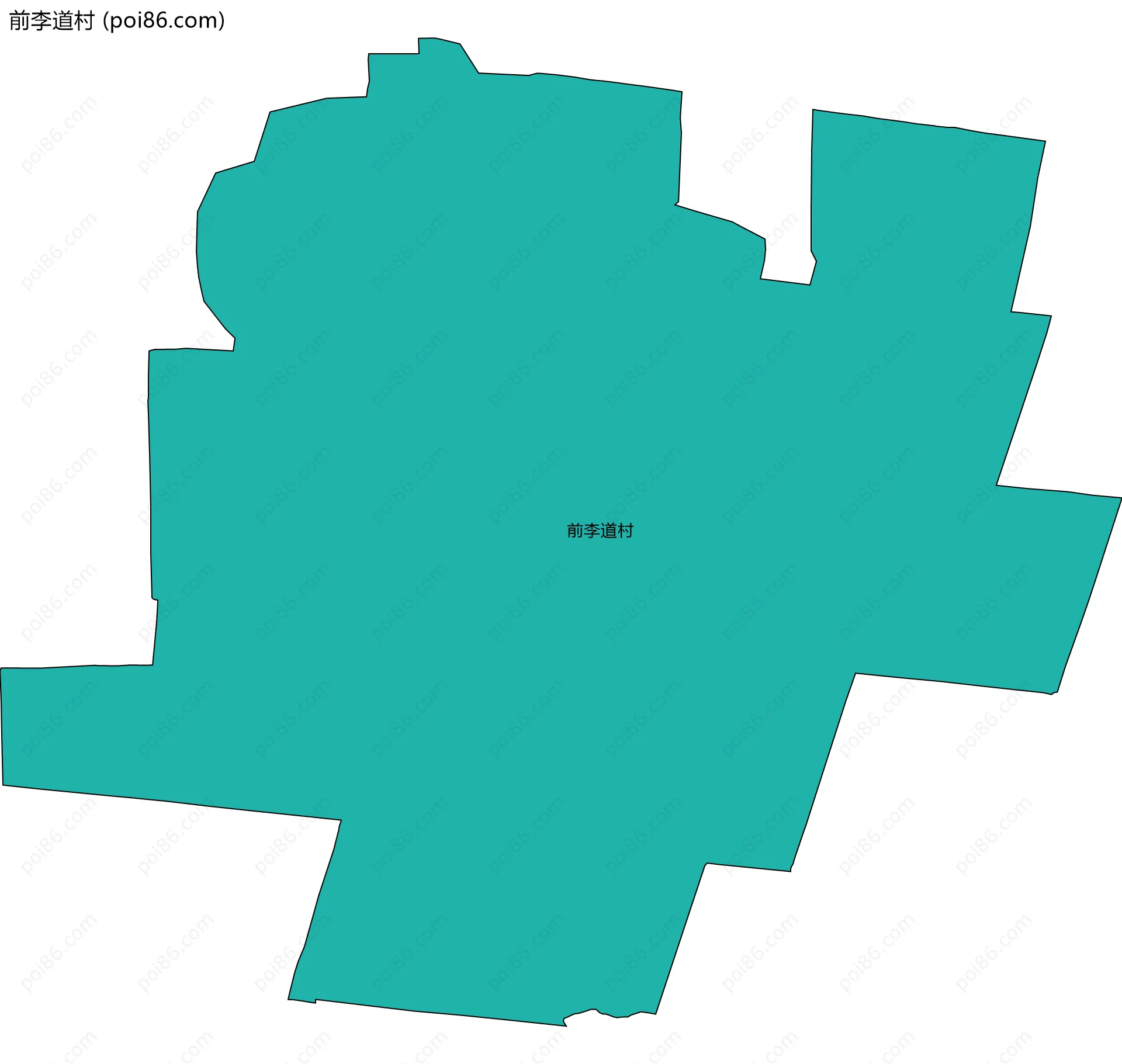 前李道村边界地图