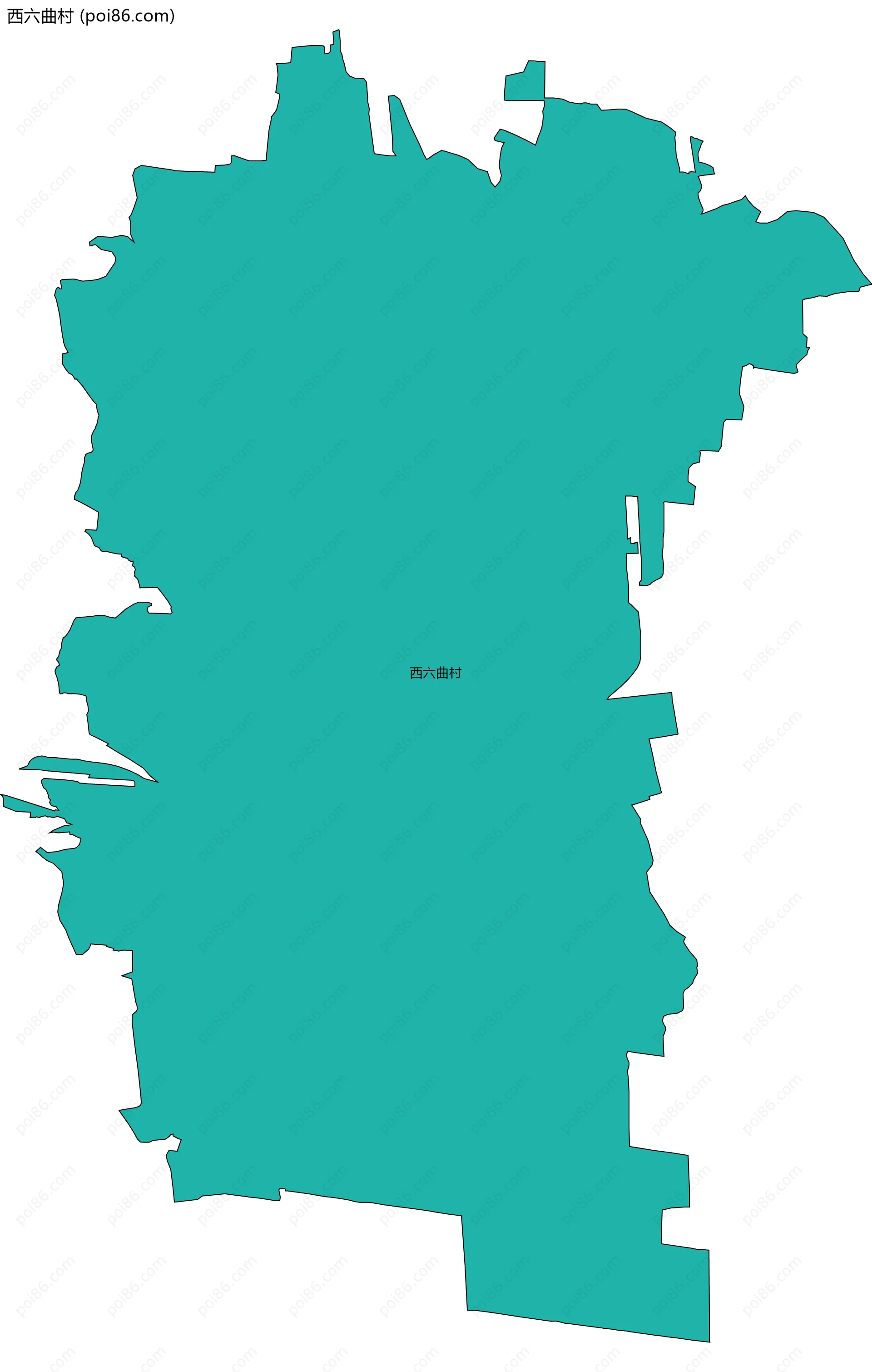 西六曲村边界地图