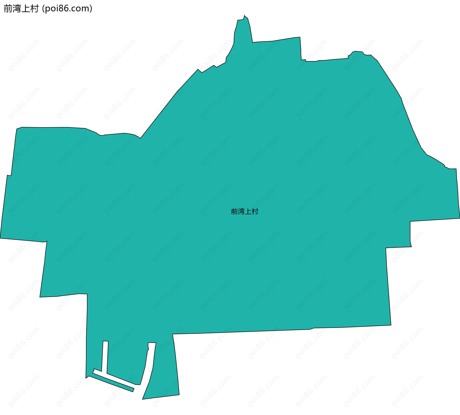 前湾上村边界地图