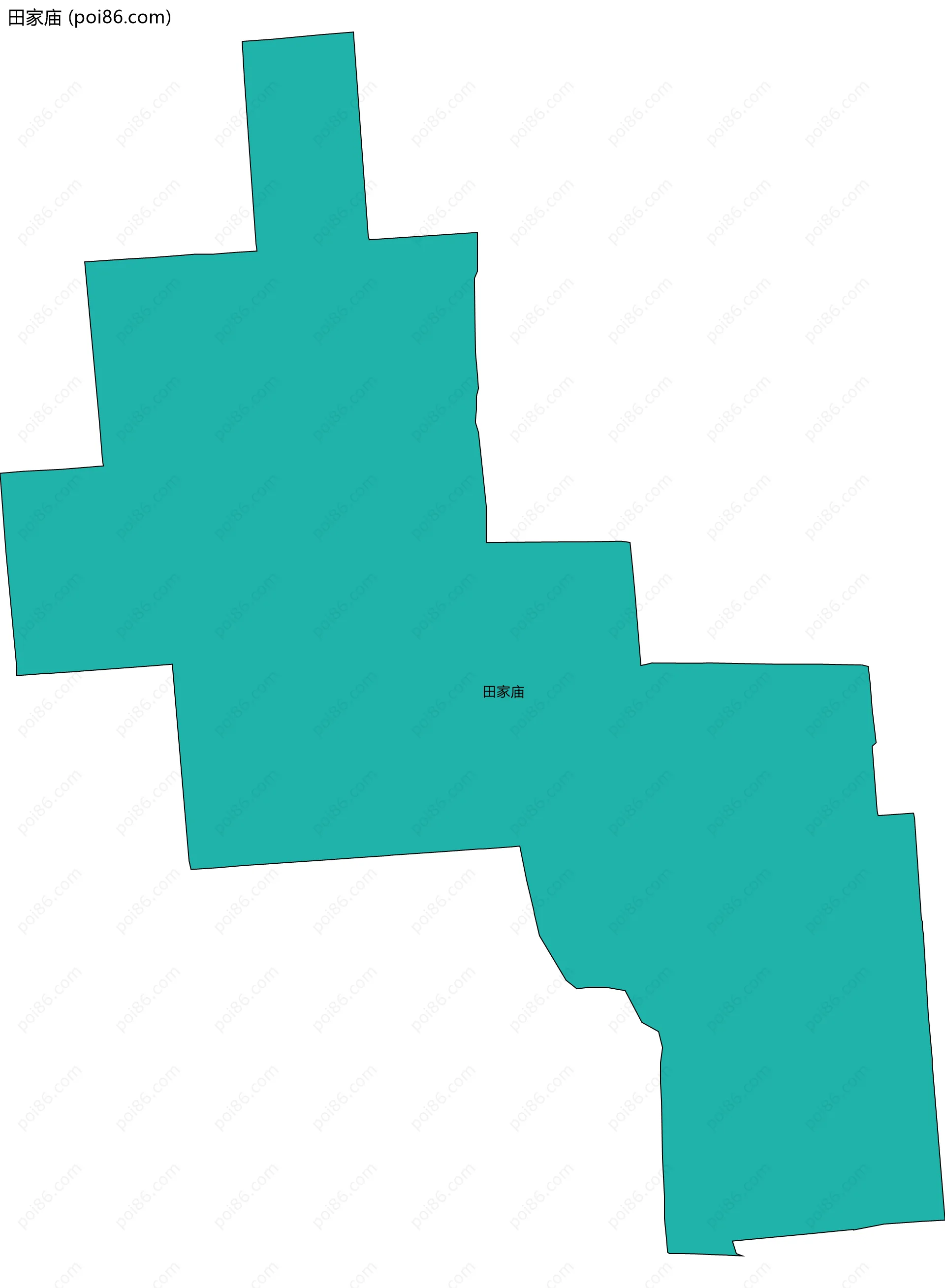 田家庙边界地图