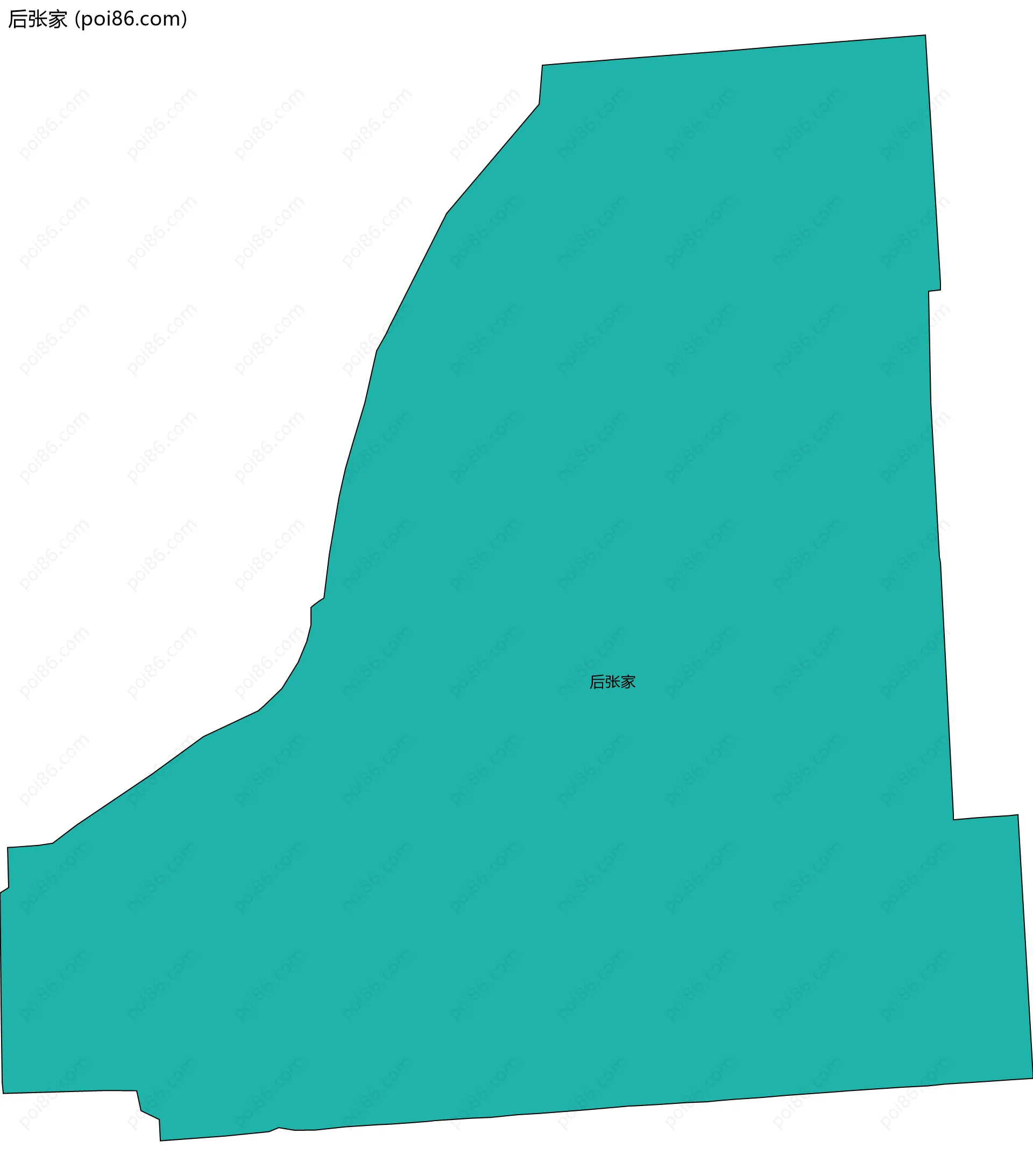 后张家边界地图