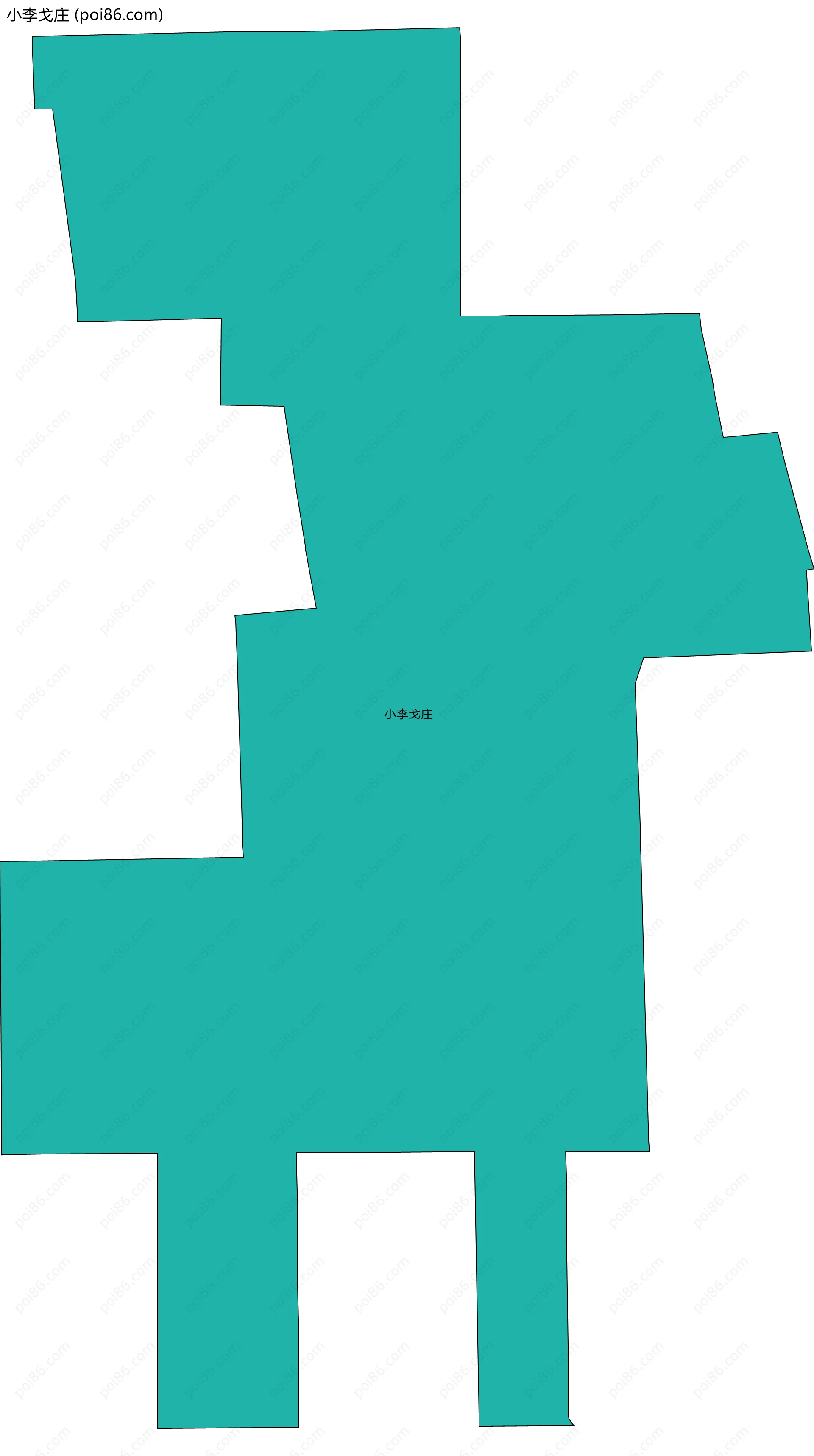 小李戈庄边界地图