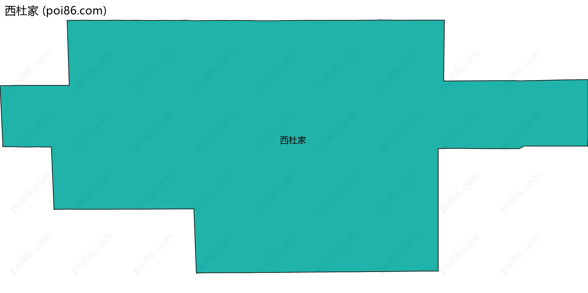 西杜家边界地图