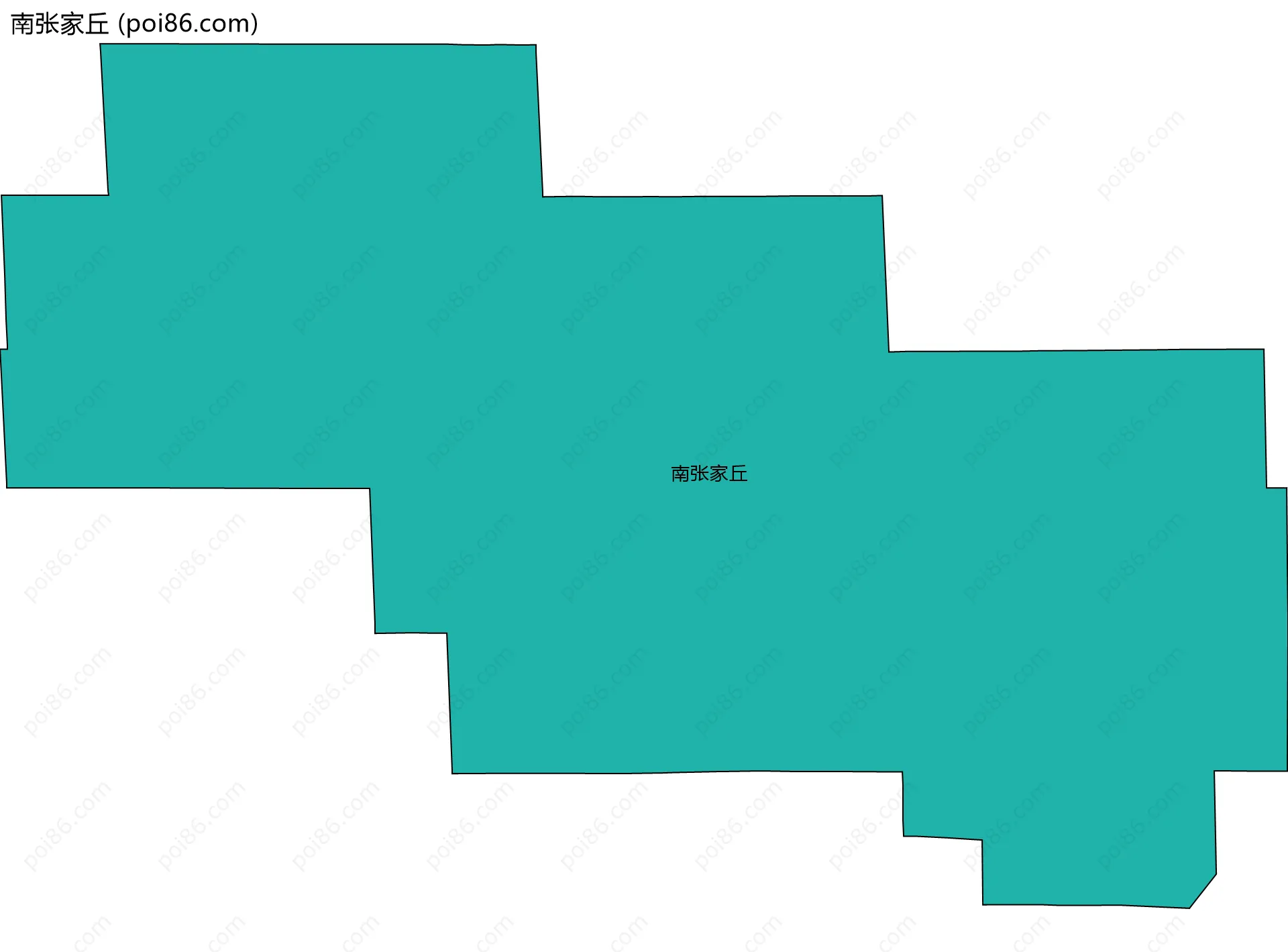 南张家丘边界地图
