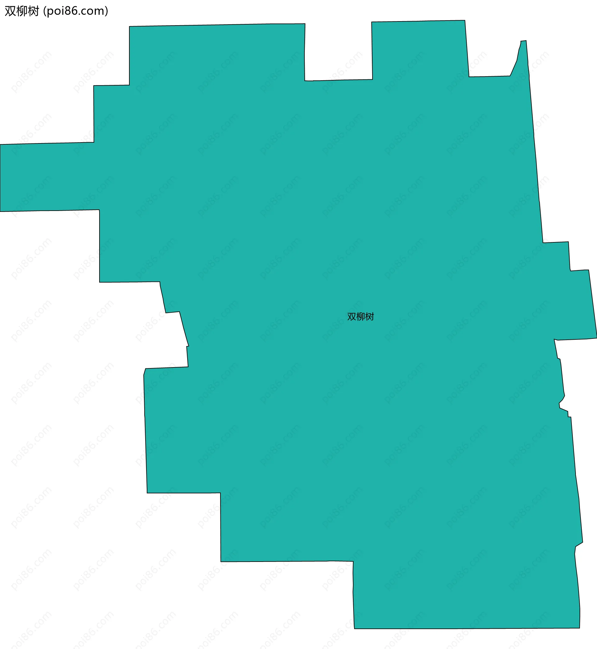 双柳树边界地图