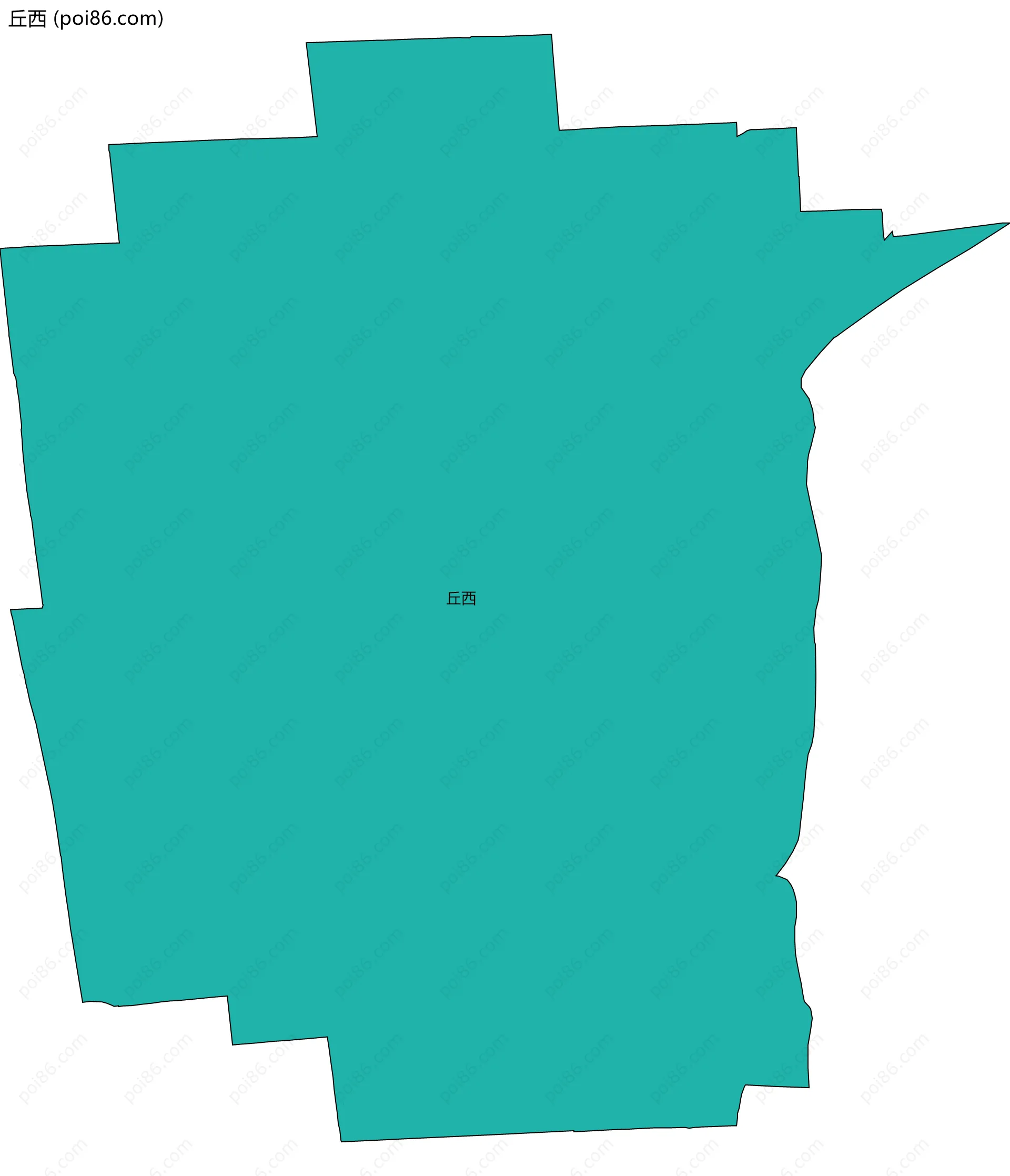 丘西边界地图