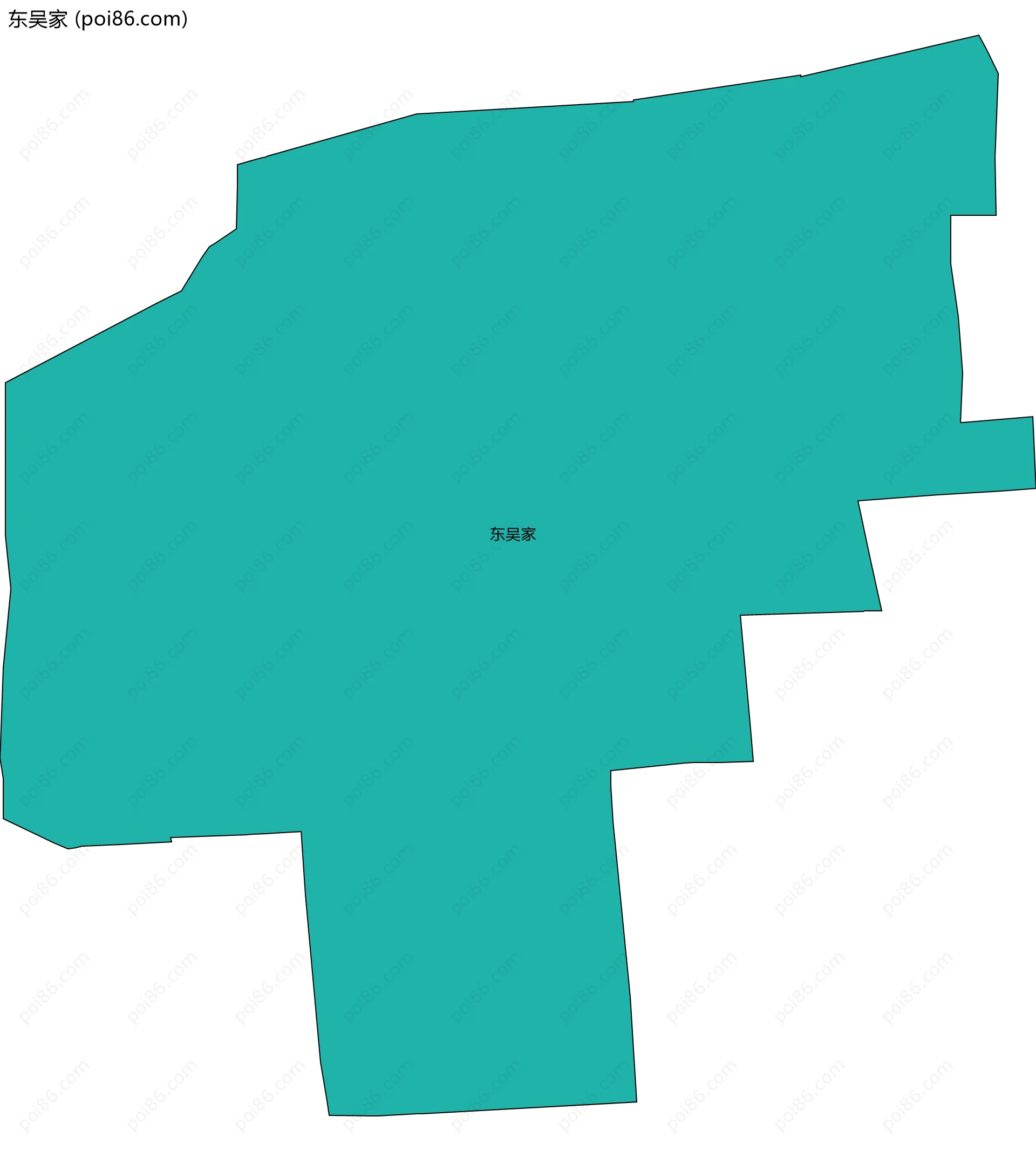 东吴家边界地图