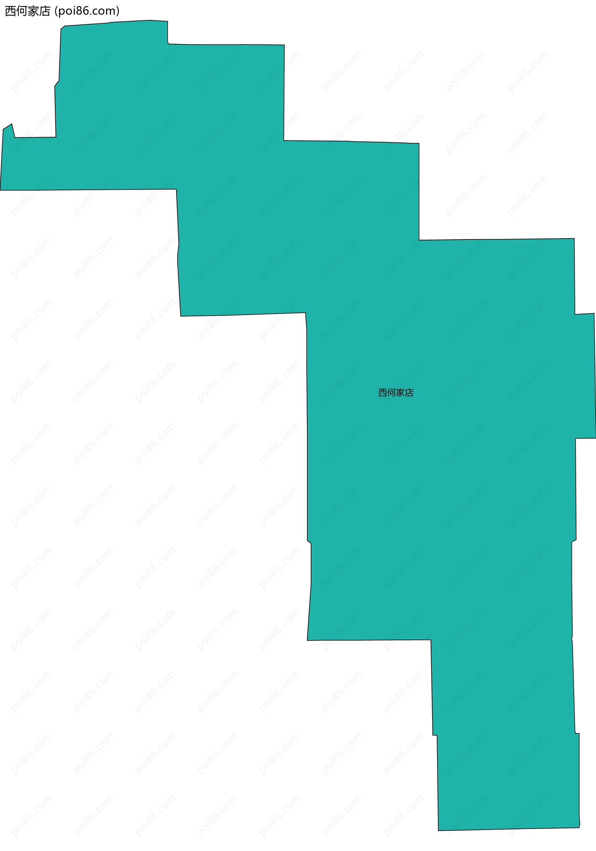 西何家店边界地图