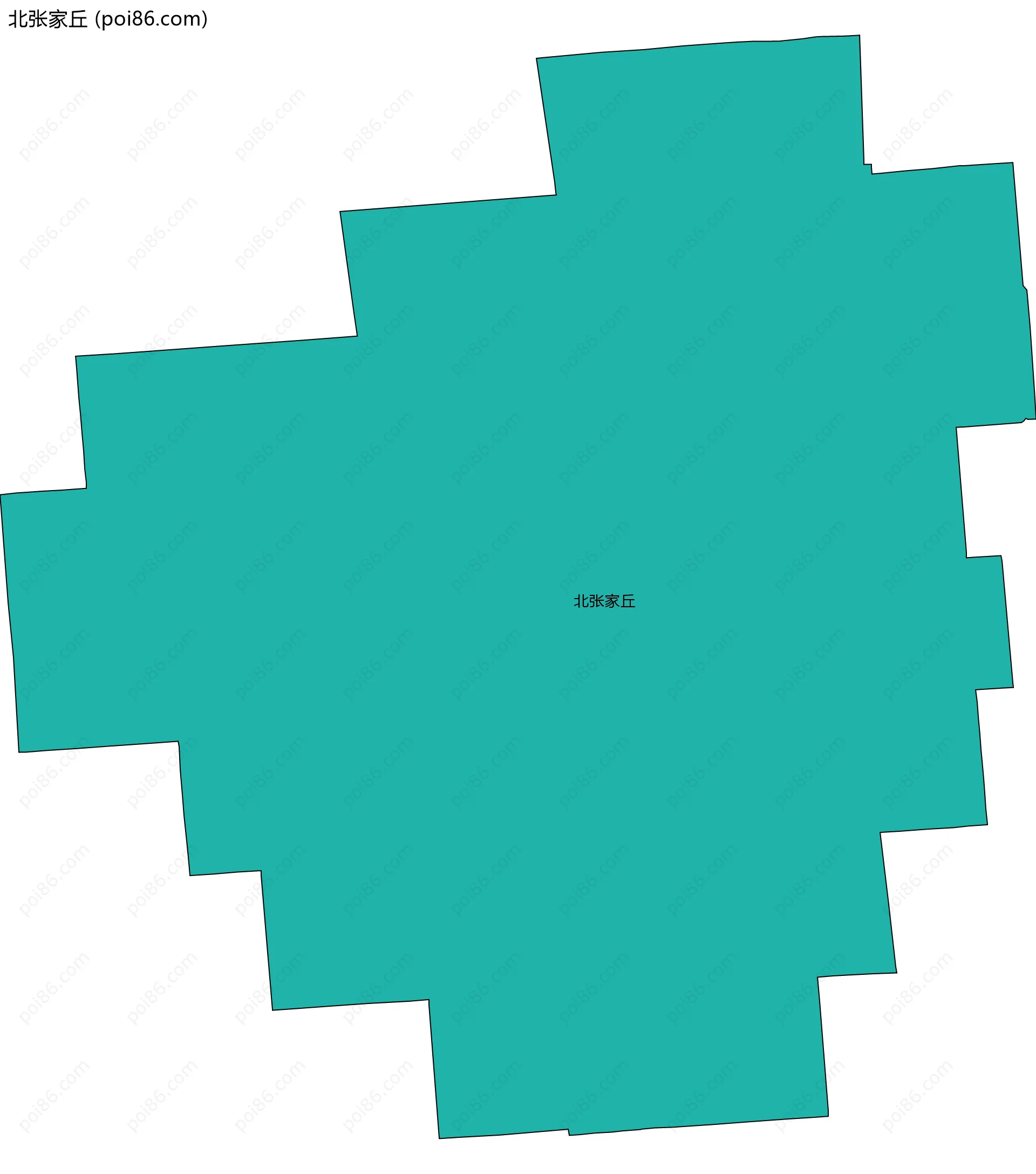 北张家丘边界地图