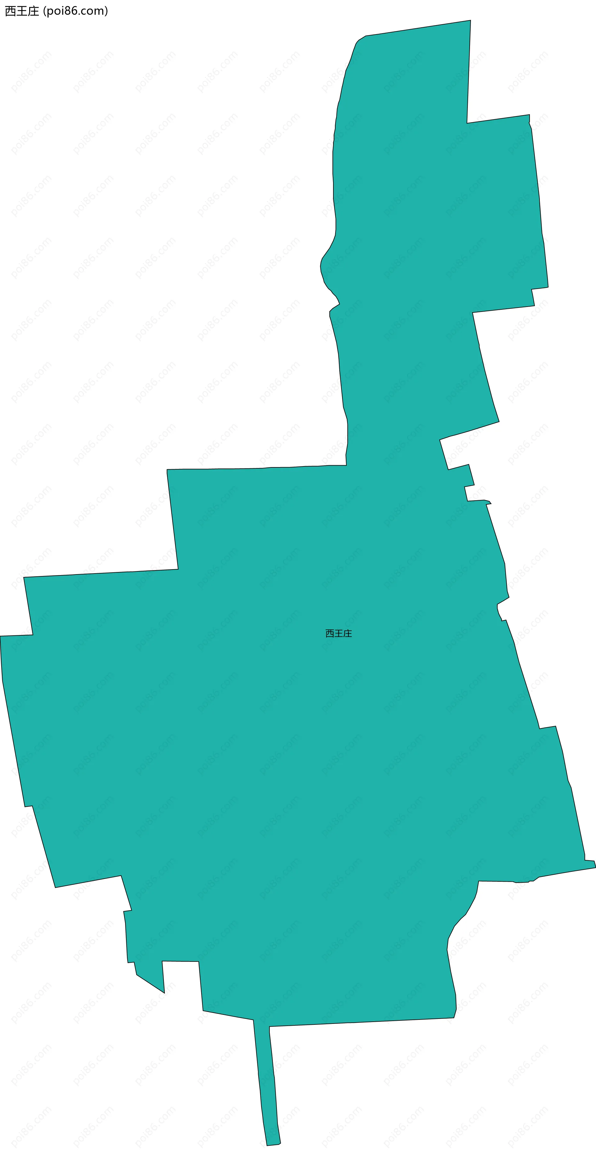 西王庄边界地图