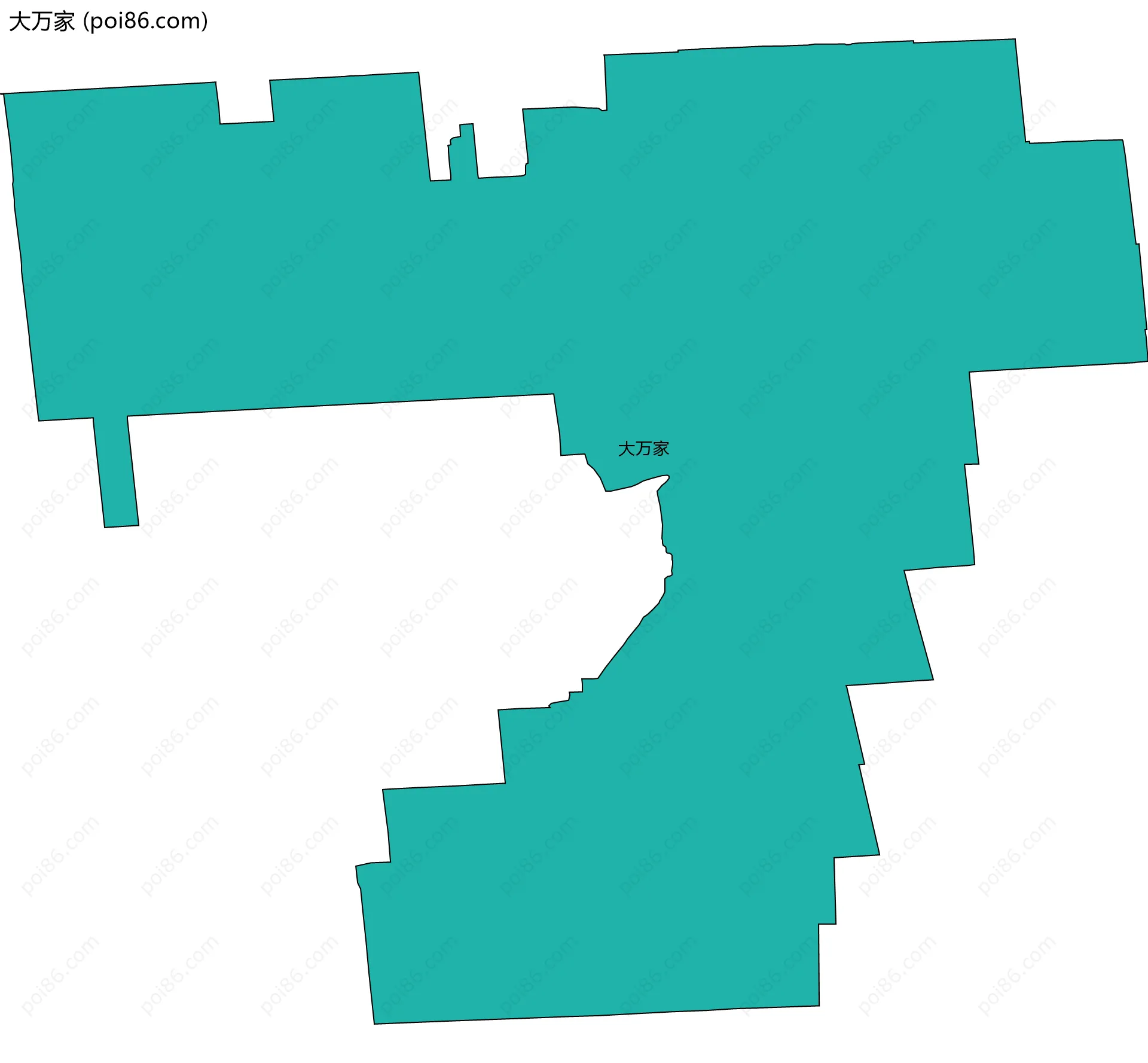 大万家边界地图