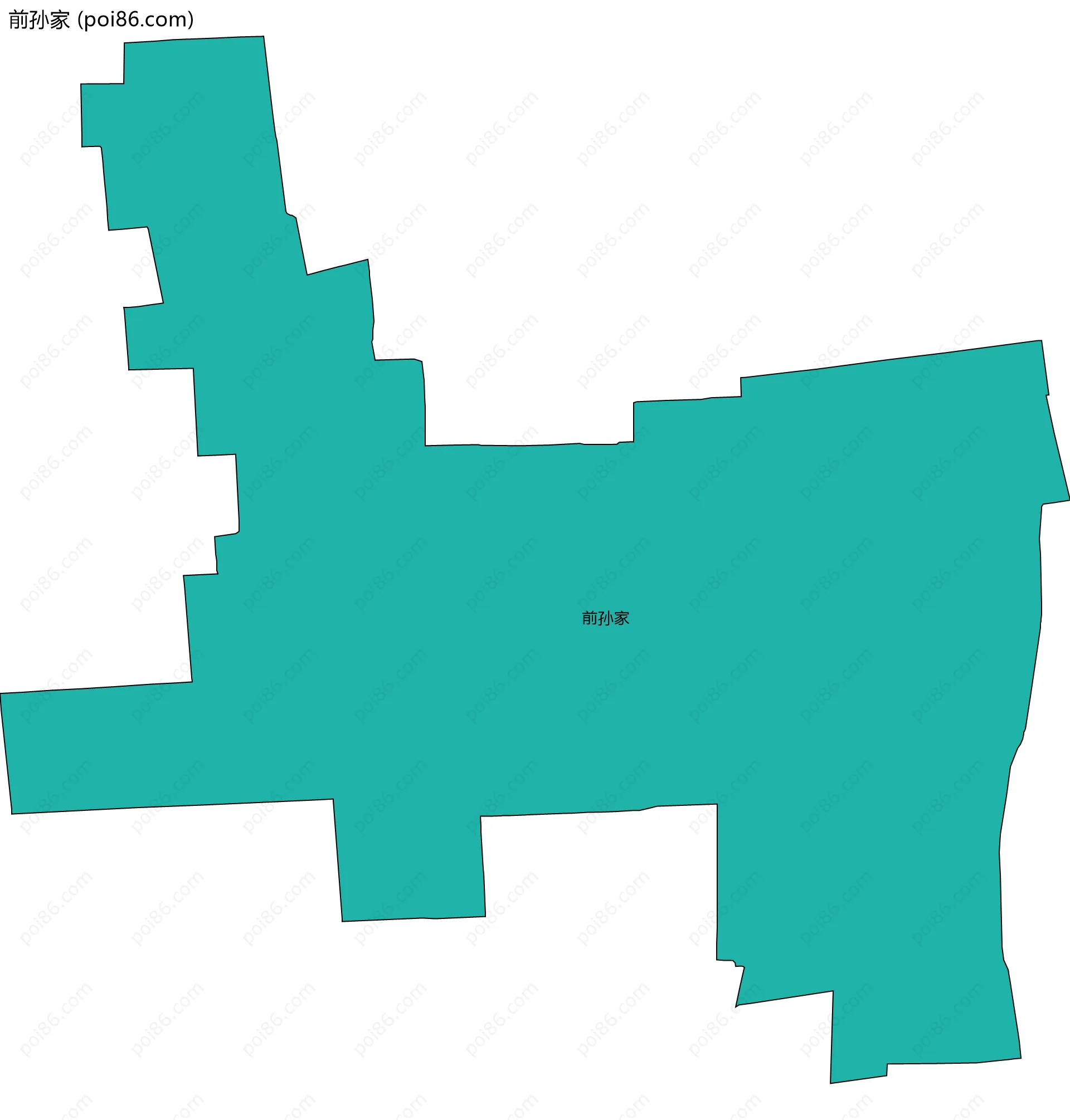 前孙家边界地图