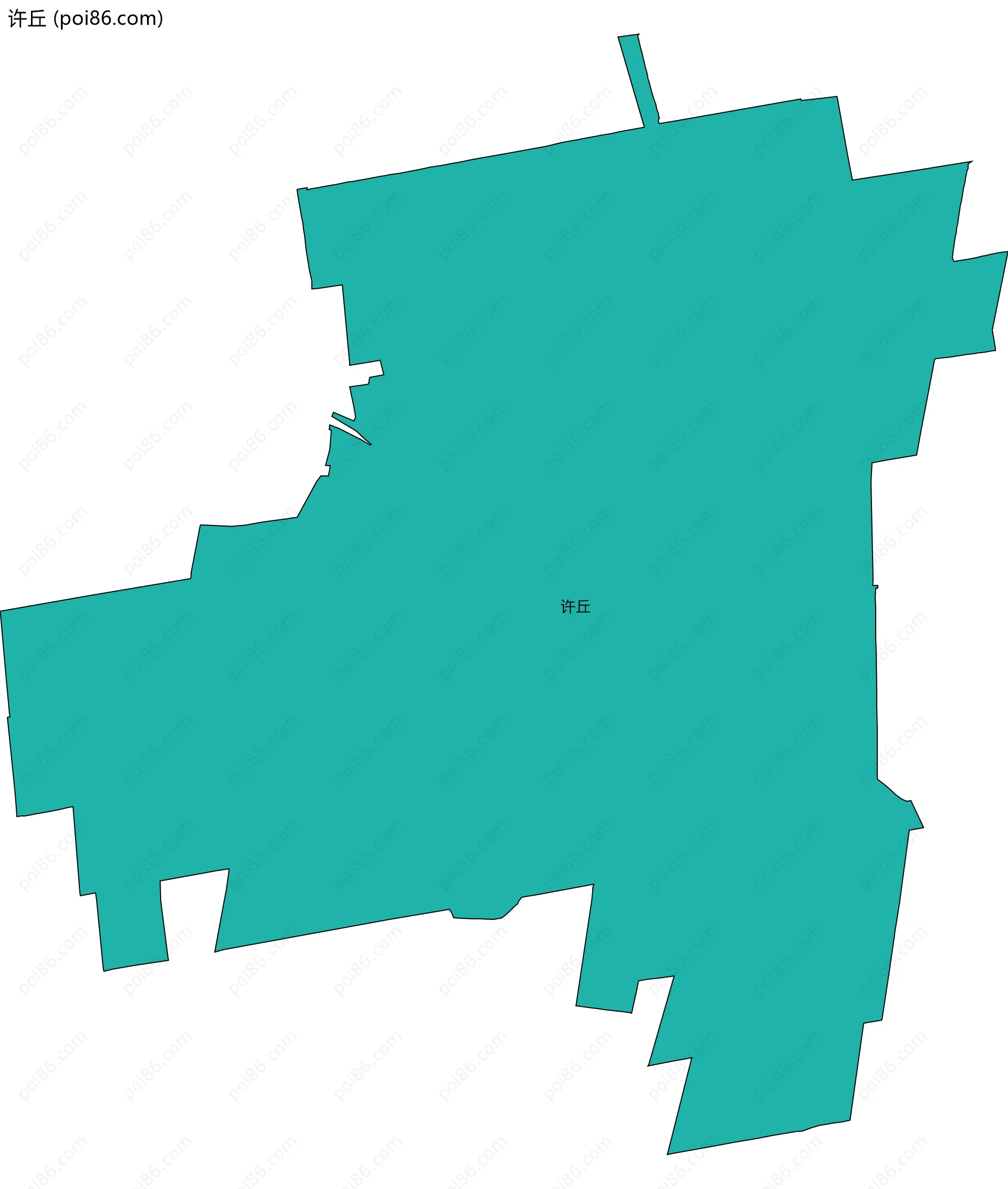 许丘边界地图