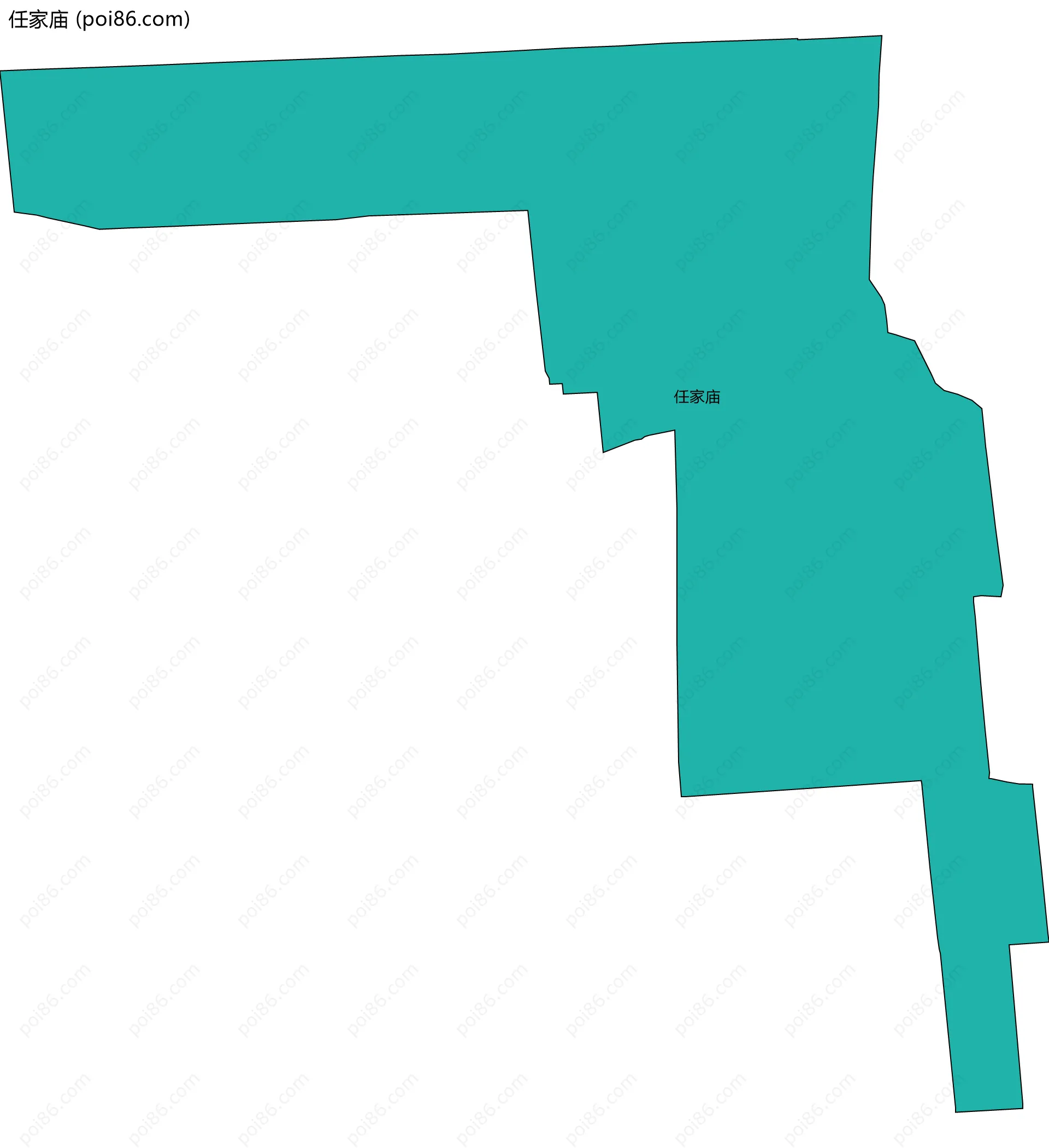 任家庙边界地图