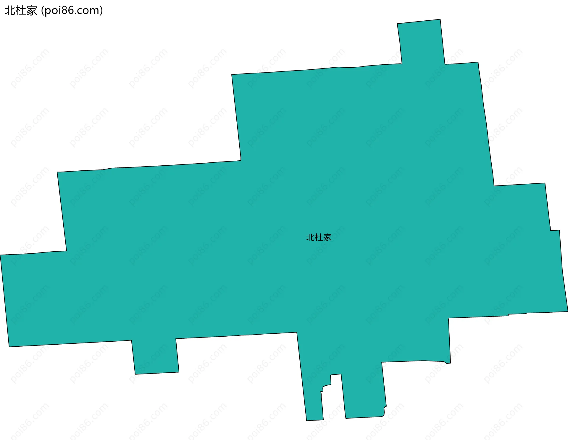 北杜家边界地图