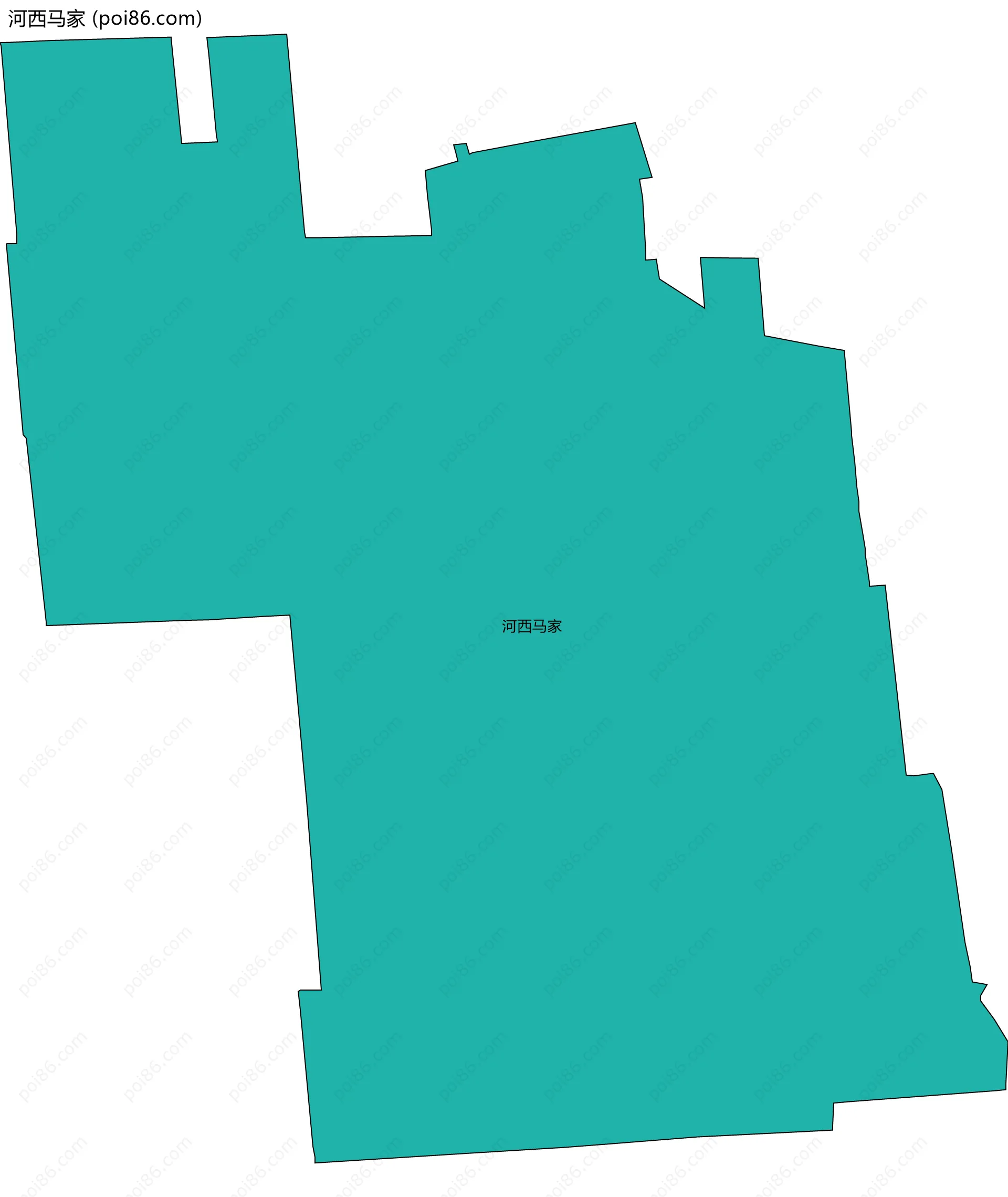 河西马家边界地图