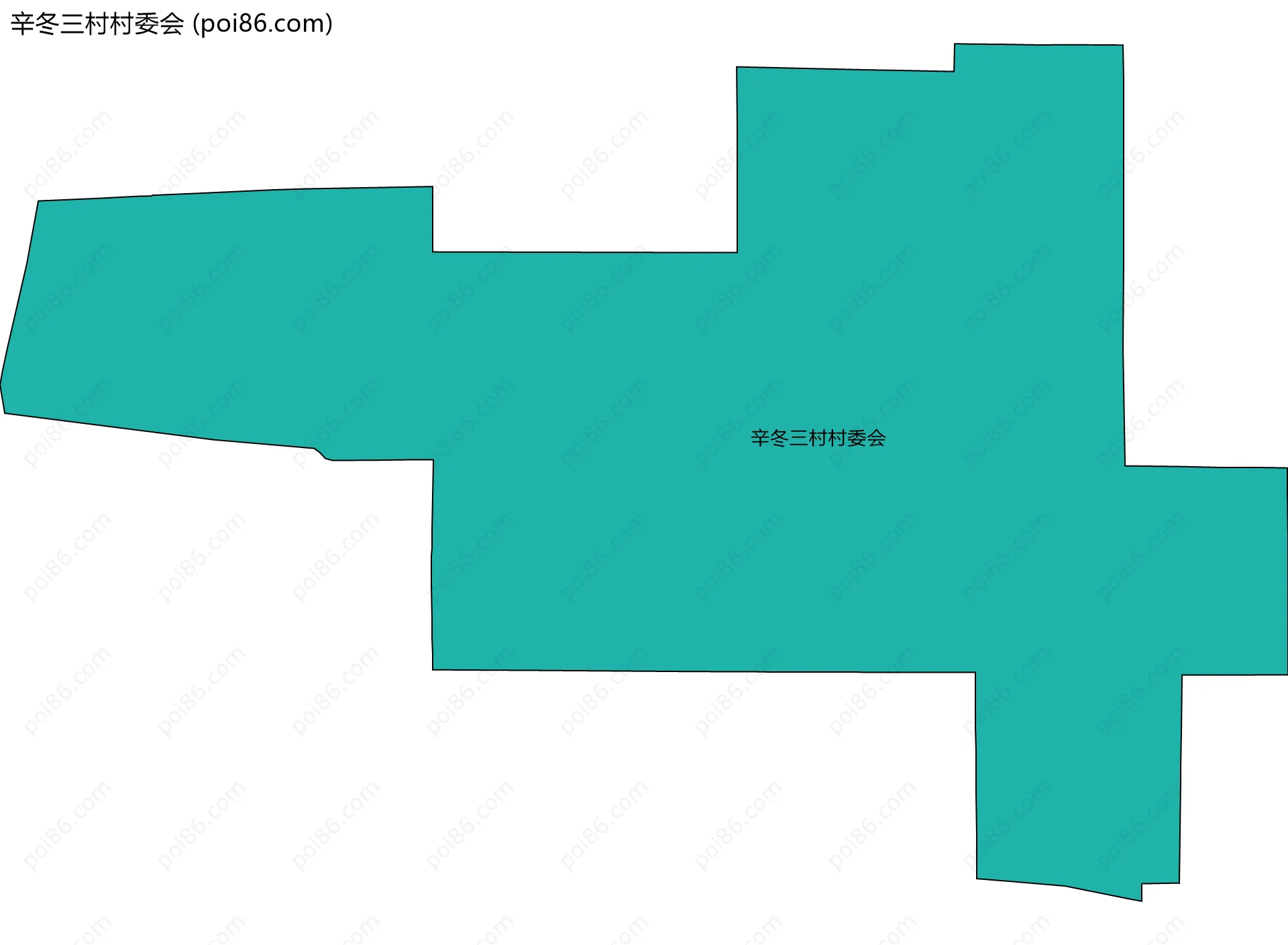 辛冬三村村委会边界地图