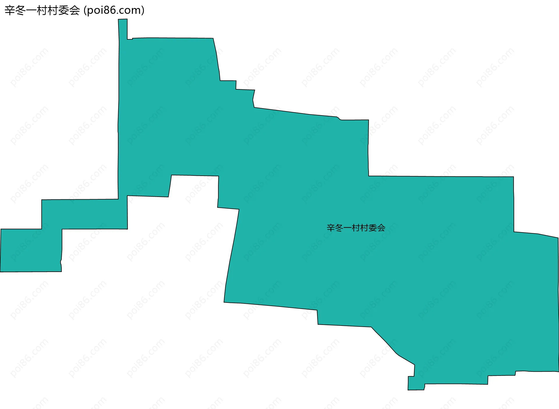 辛冬一村村委会边界地图