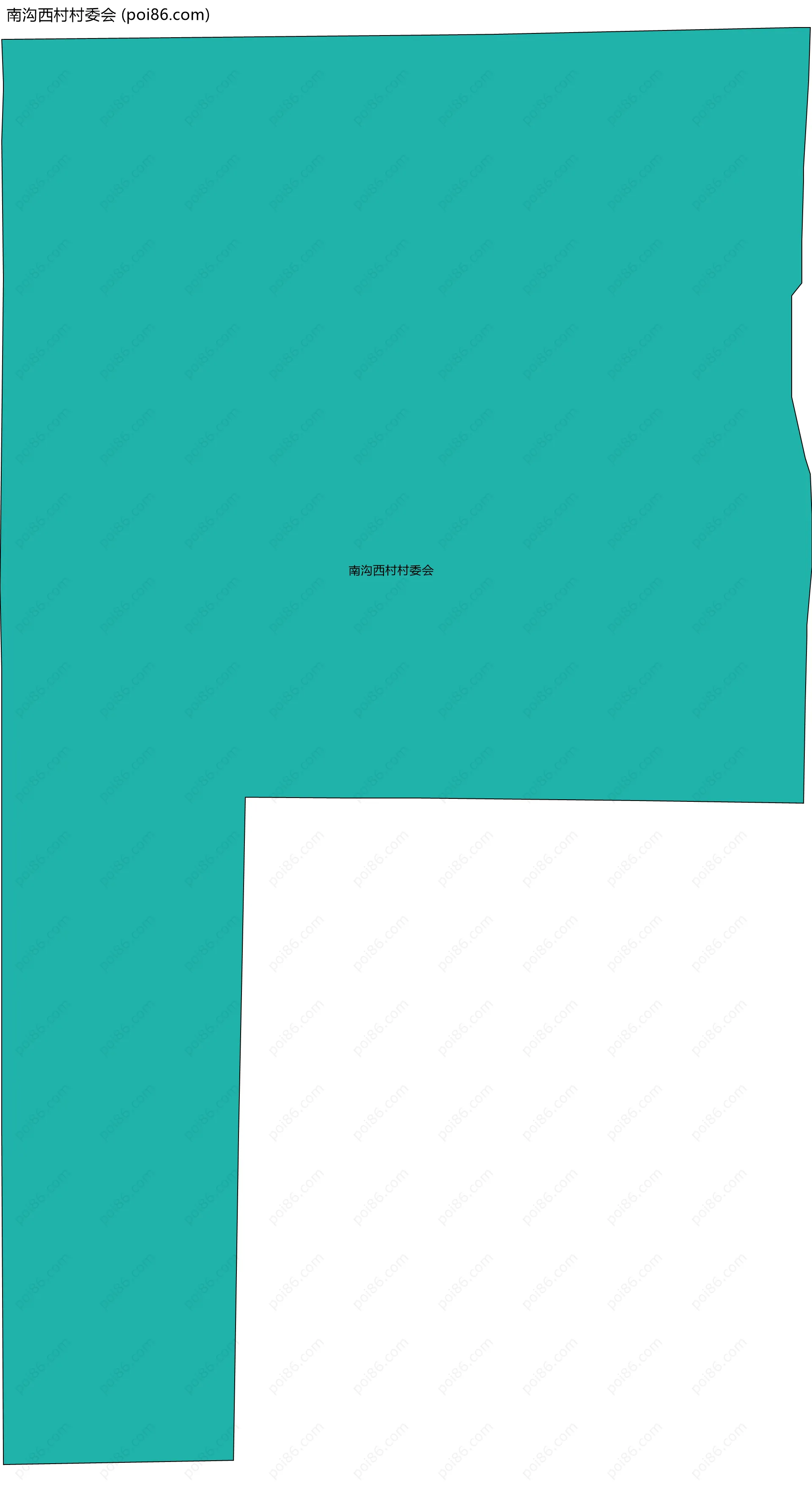 南沟西村村委会边界地图