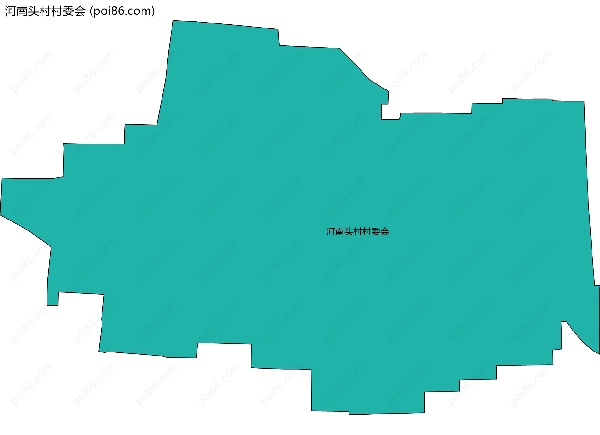 河南头村村委会边界地图