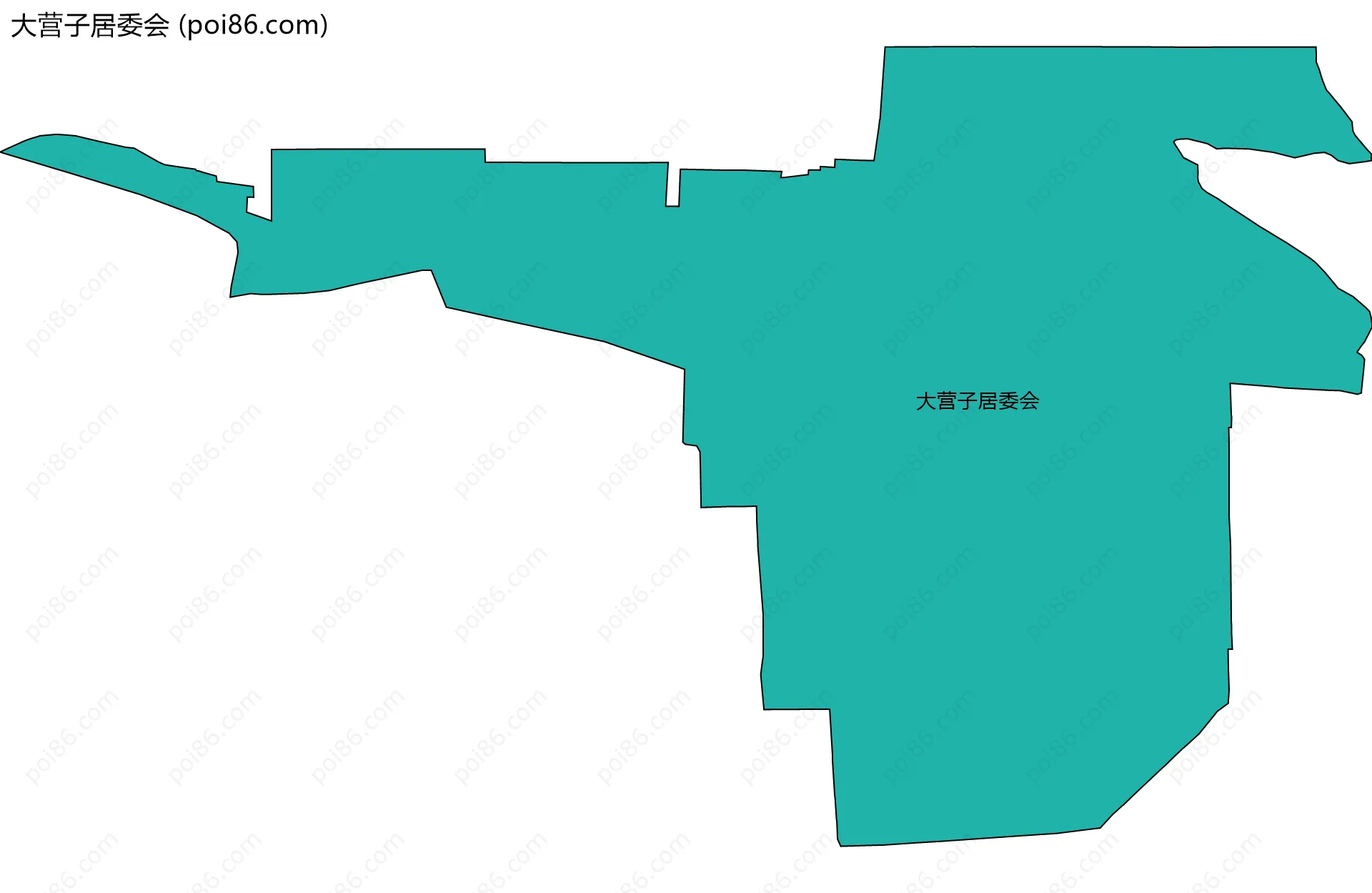 大营子居委会边界地图