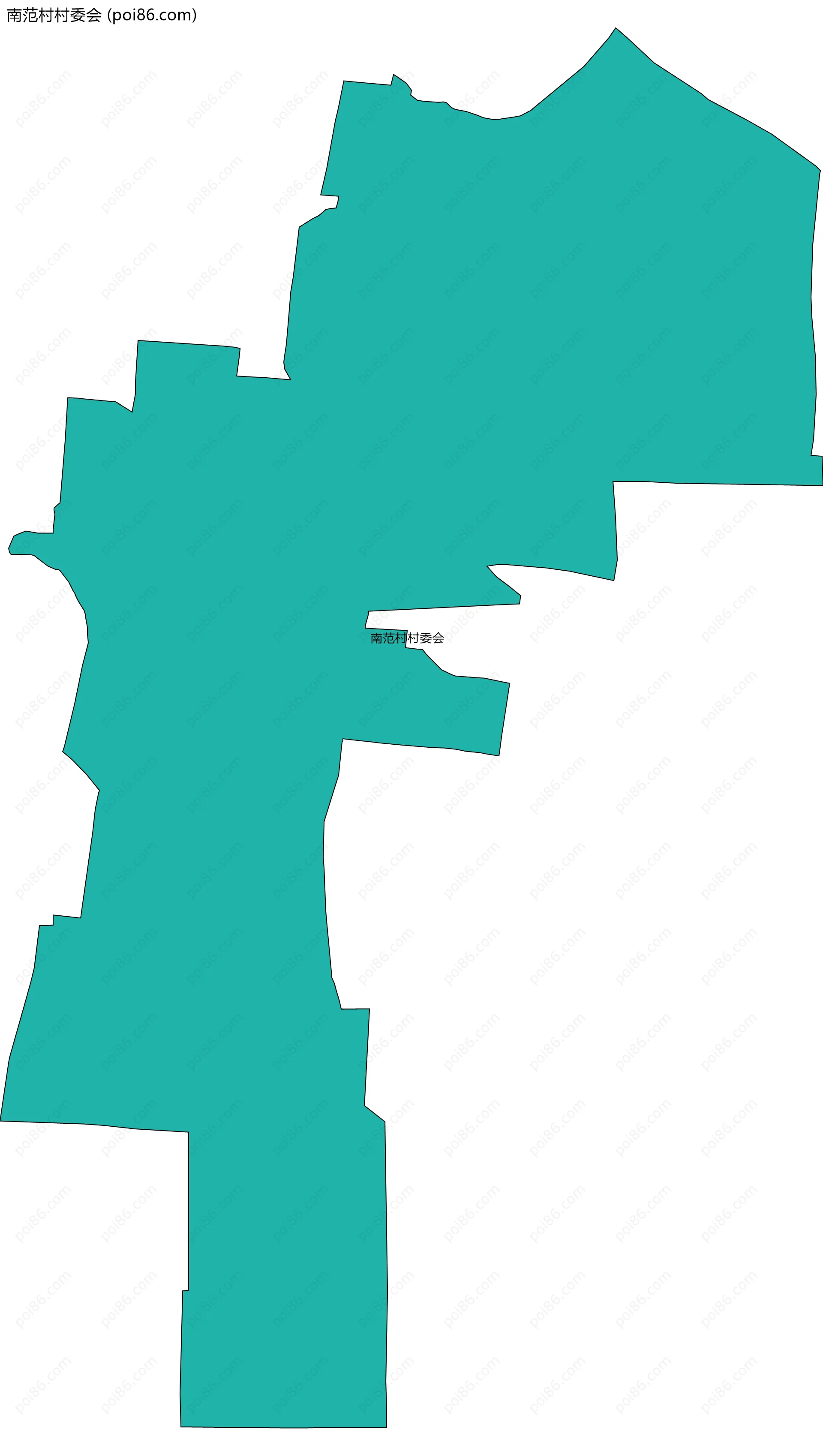 南范村村委会边界地图