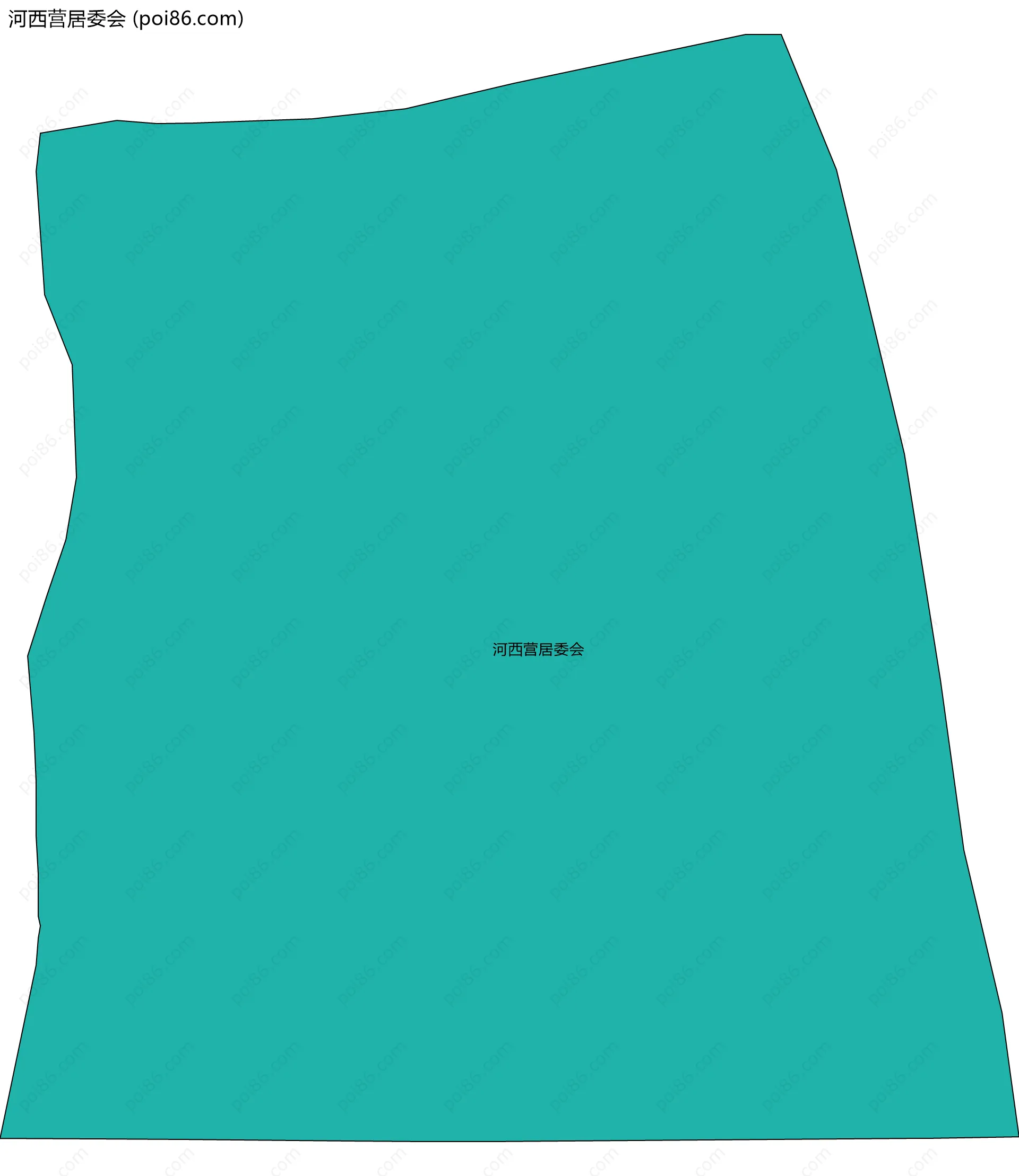 河西营居委会边界地图