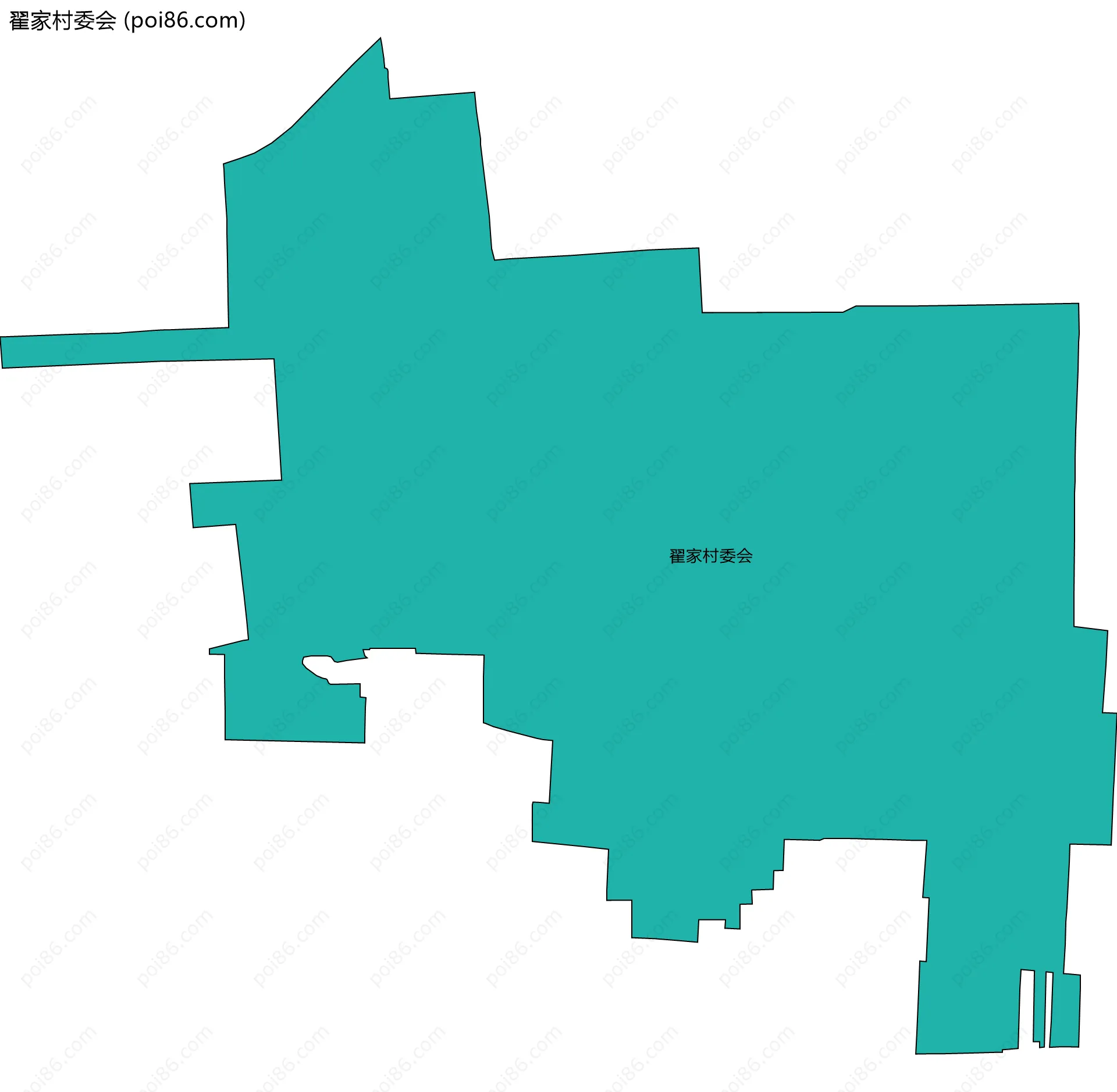翟家村委会边界地图