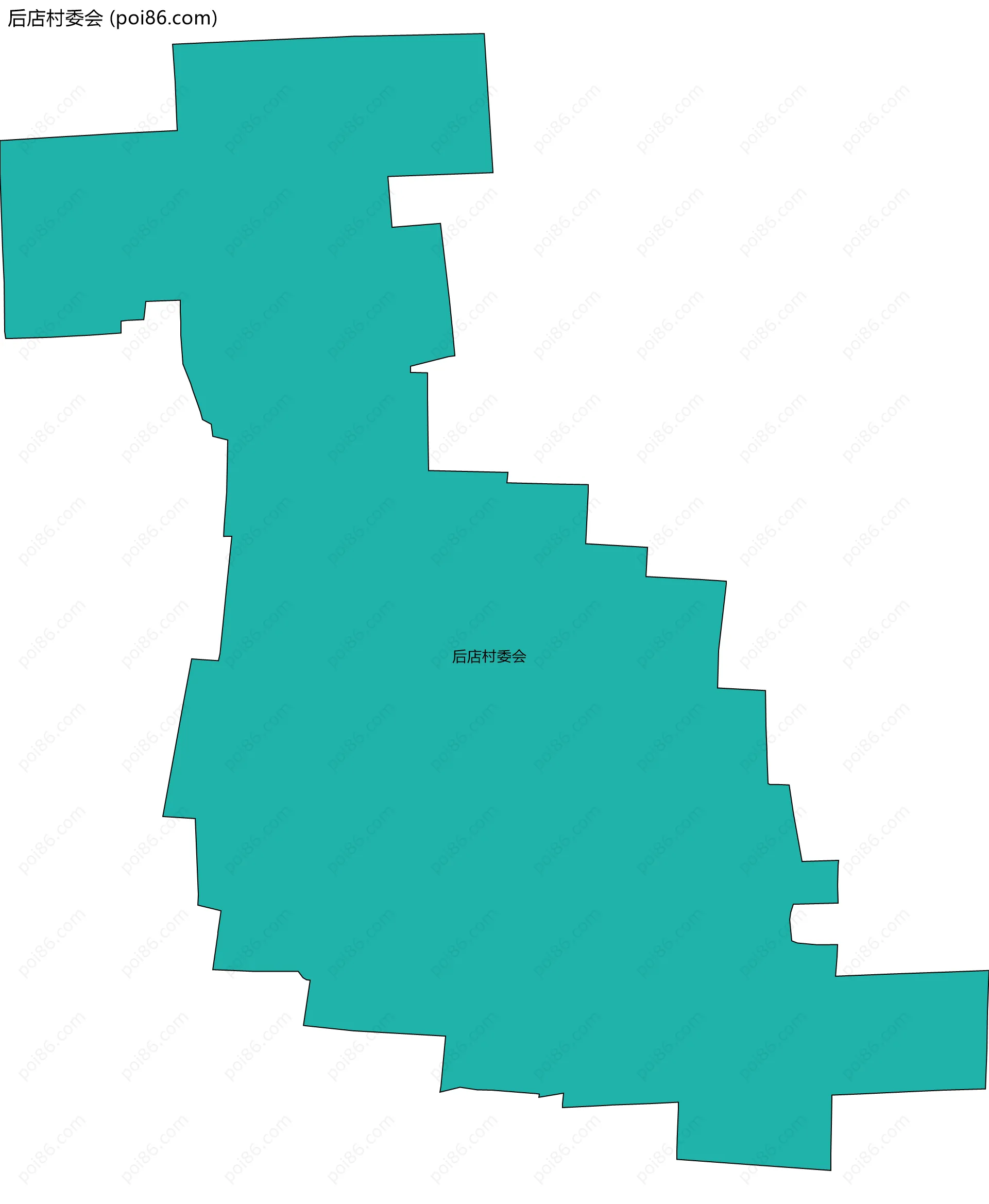 后店村委会边界地图