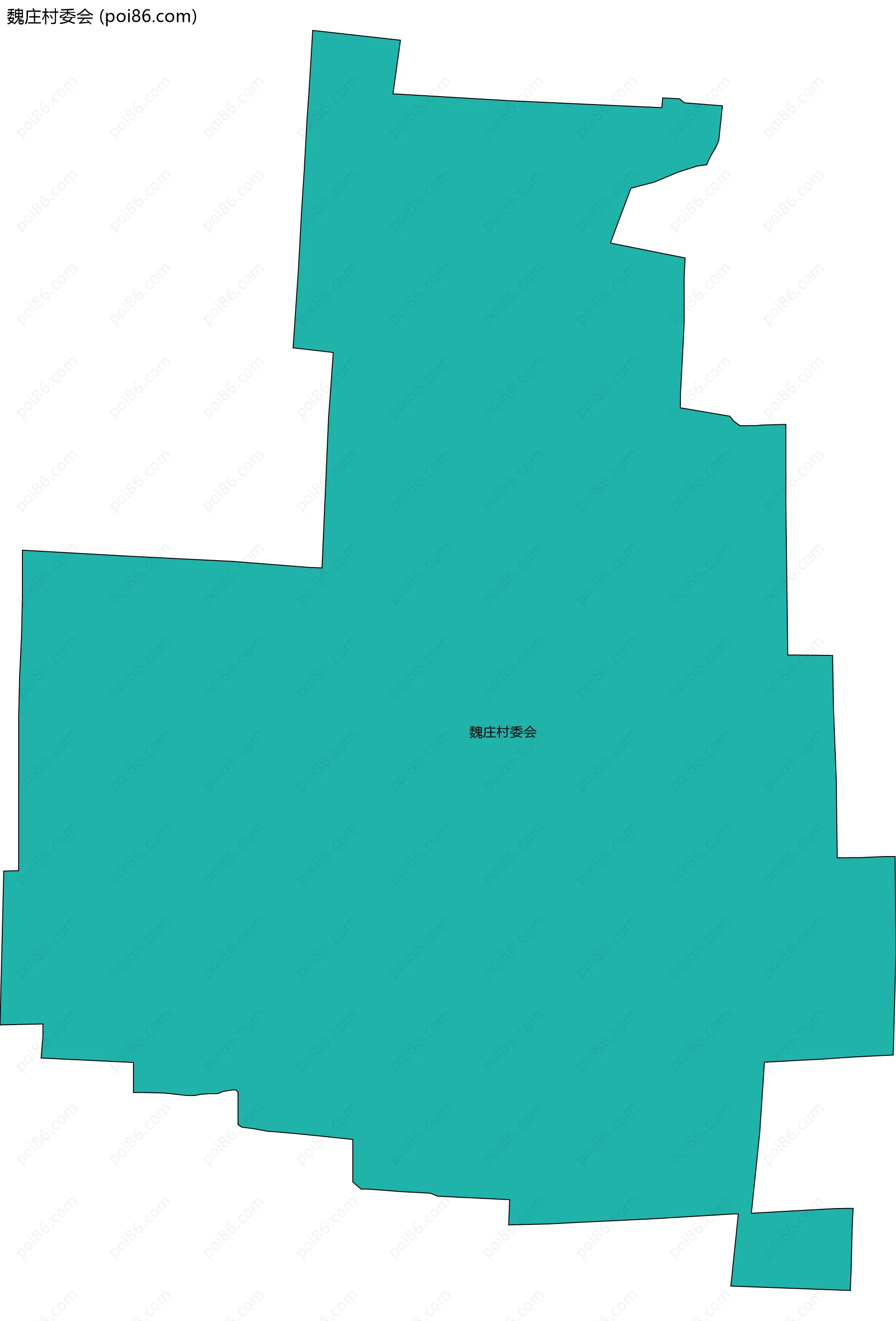 魏庄村委会边界地图
