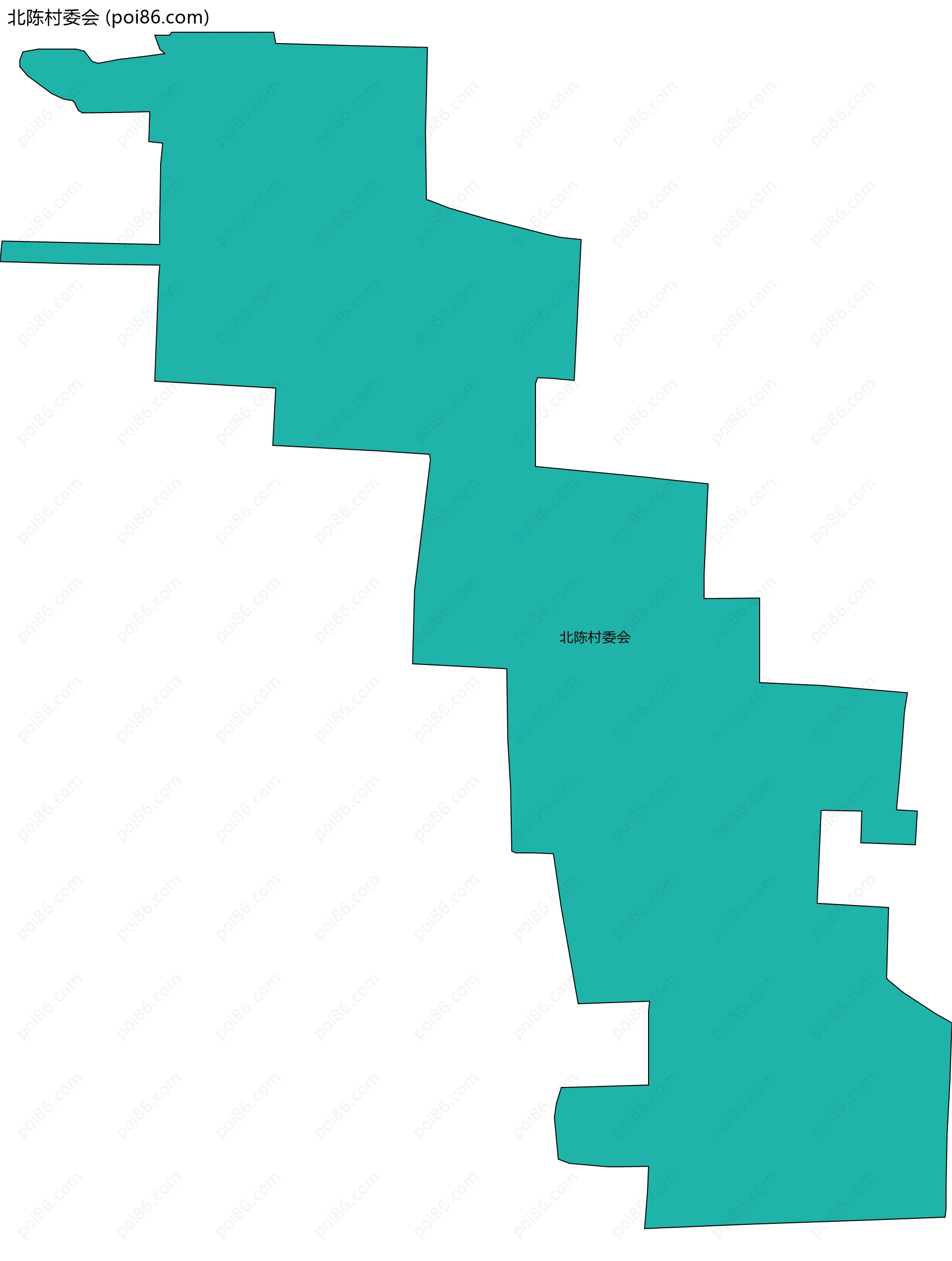 北陈村委会边界地图