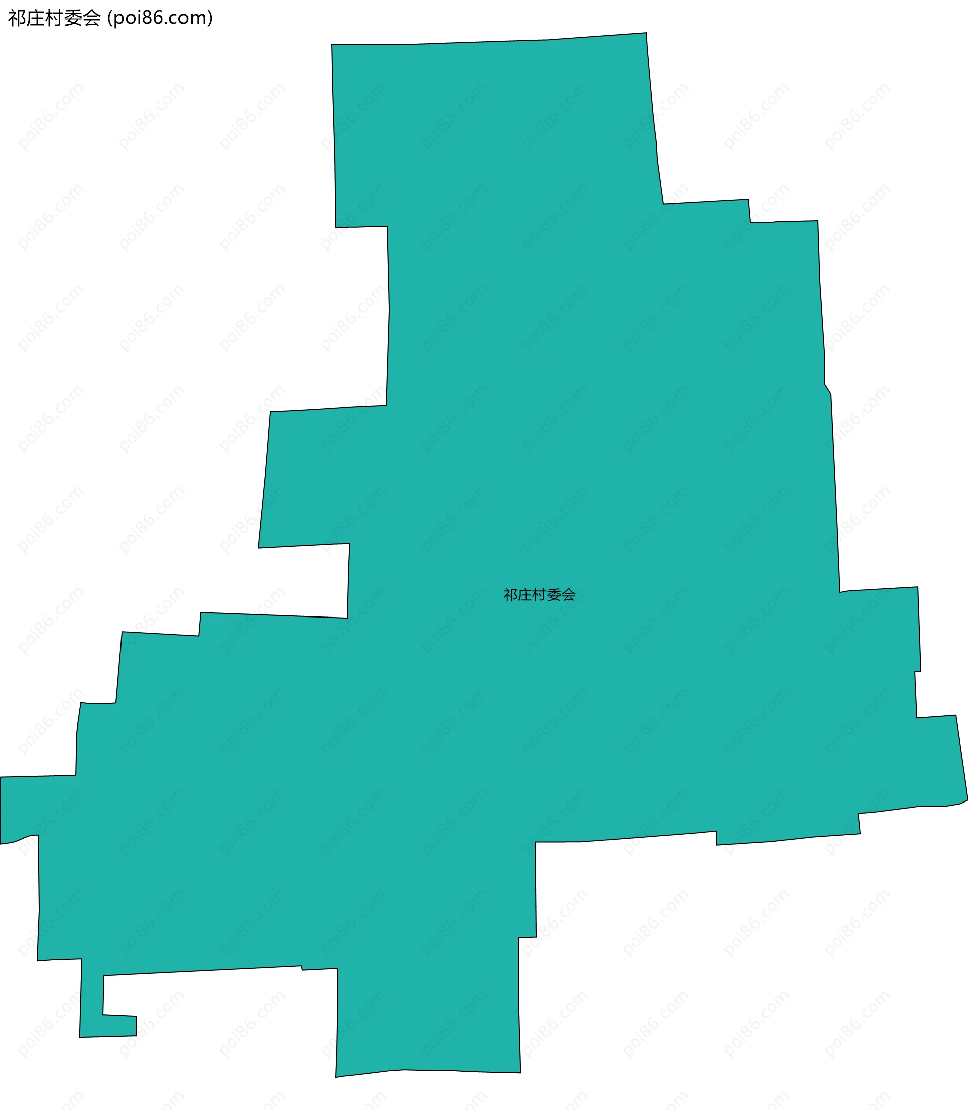 祁庄村委会边界地图