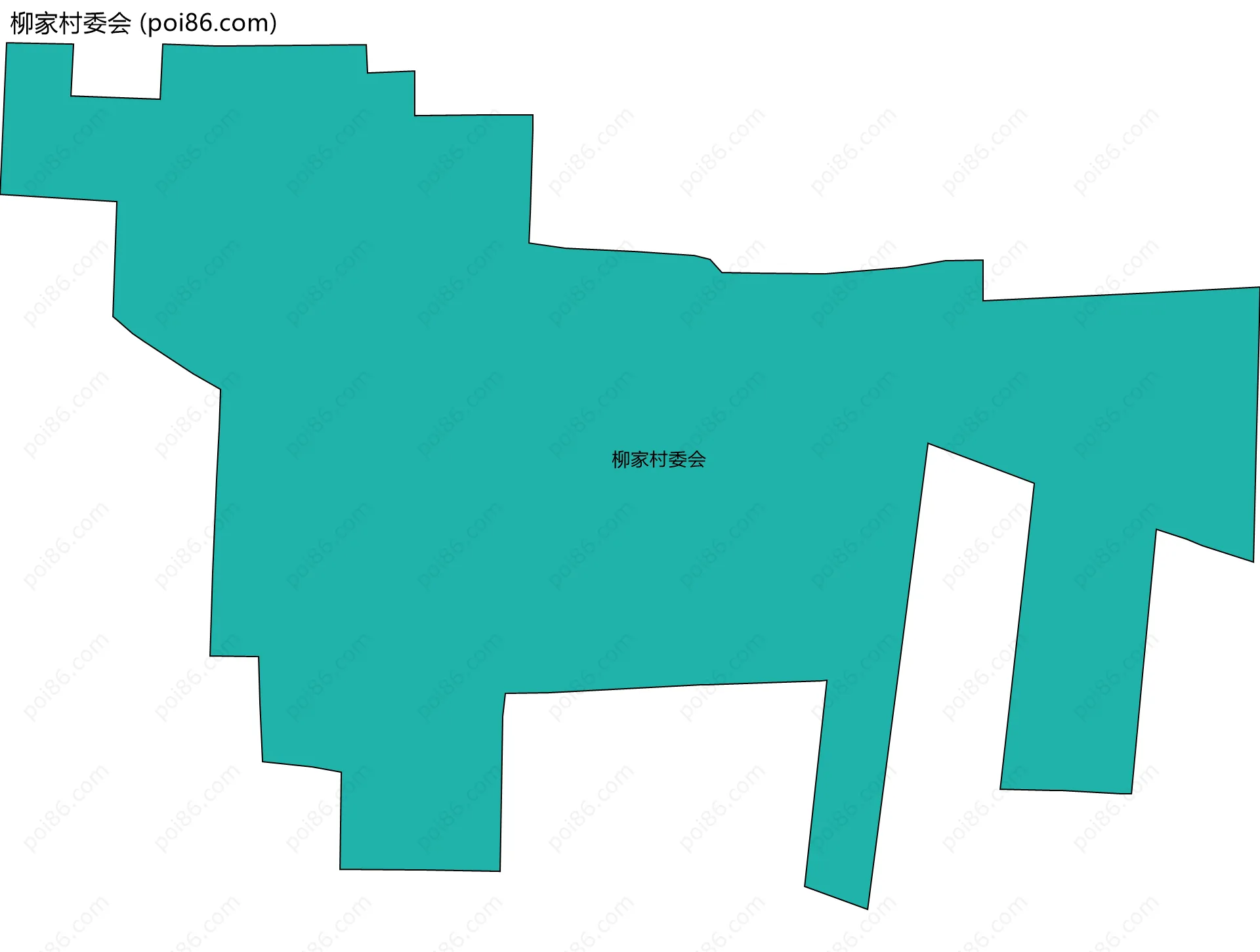 柳家村委会边界地图