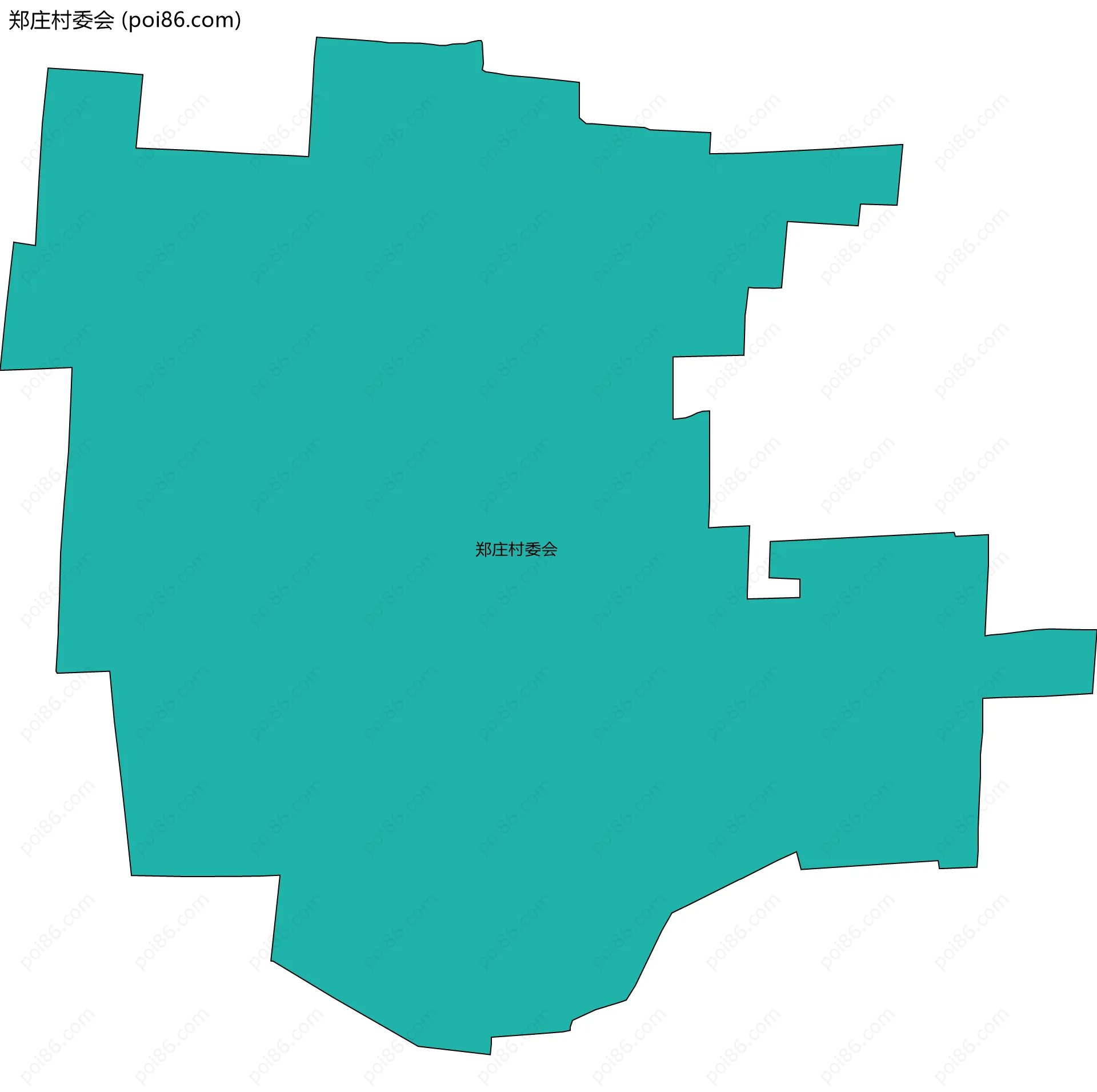 郑庄村委会边界地图