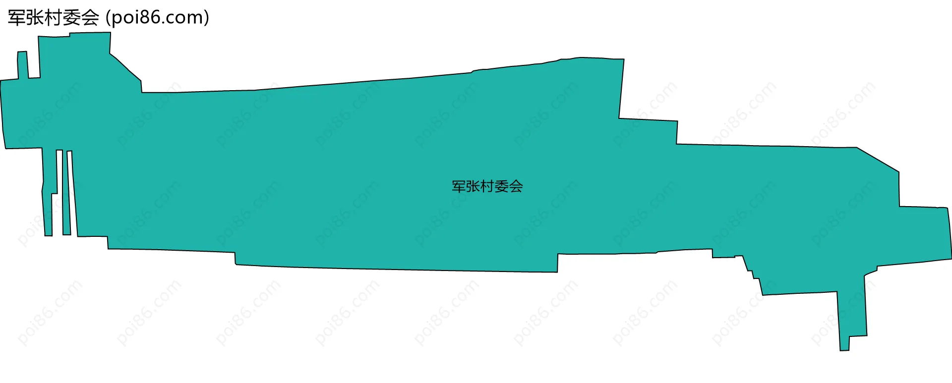 军张村委会边界地图