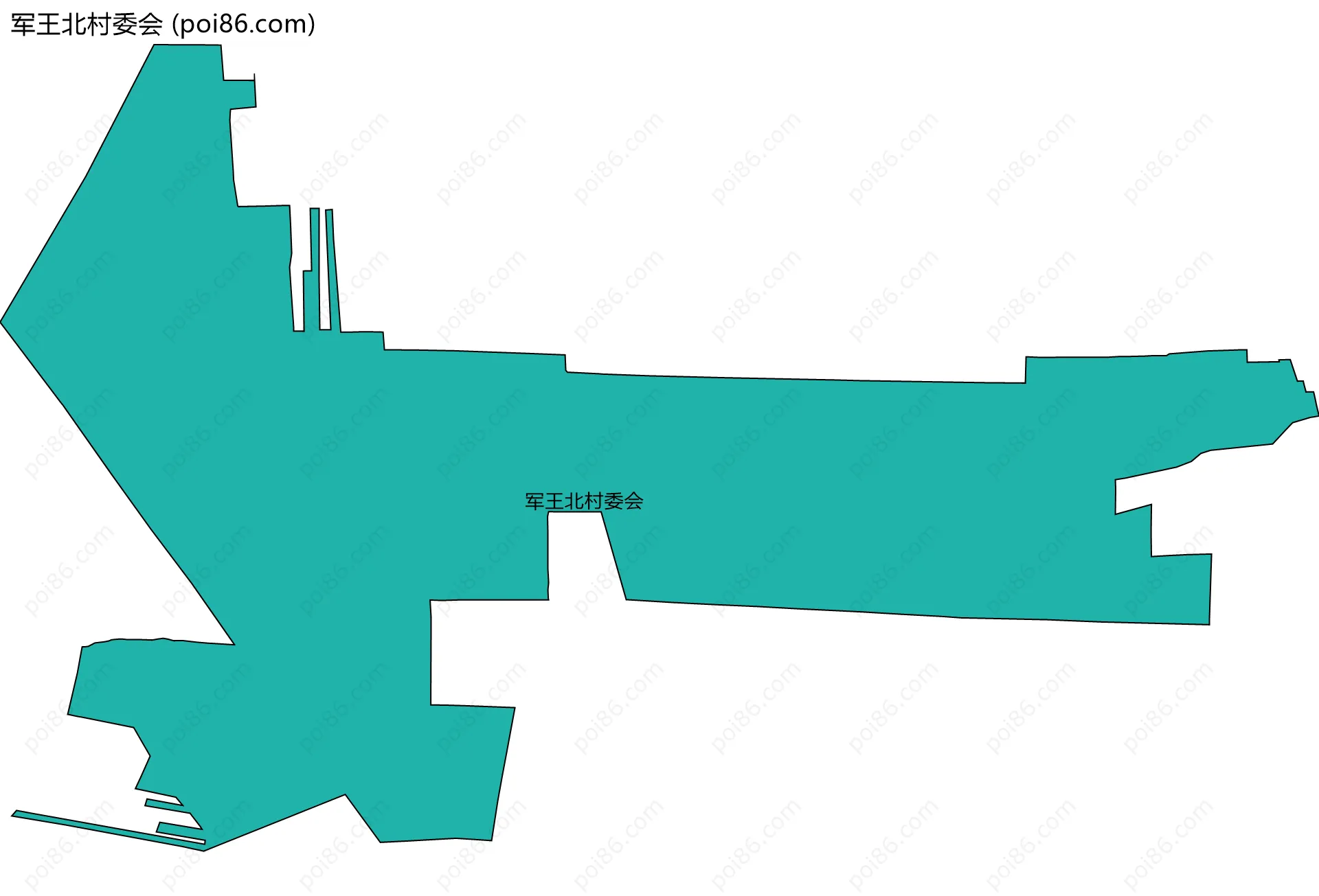 军王北村委会边界地图