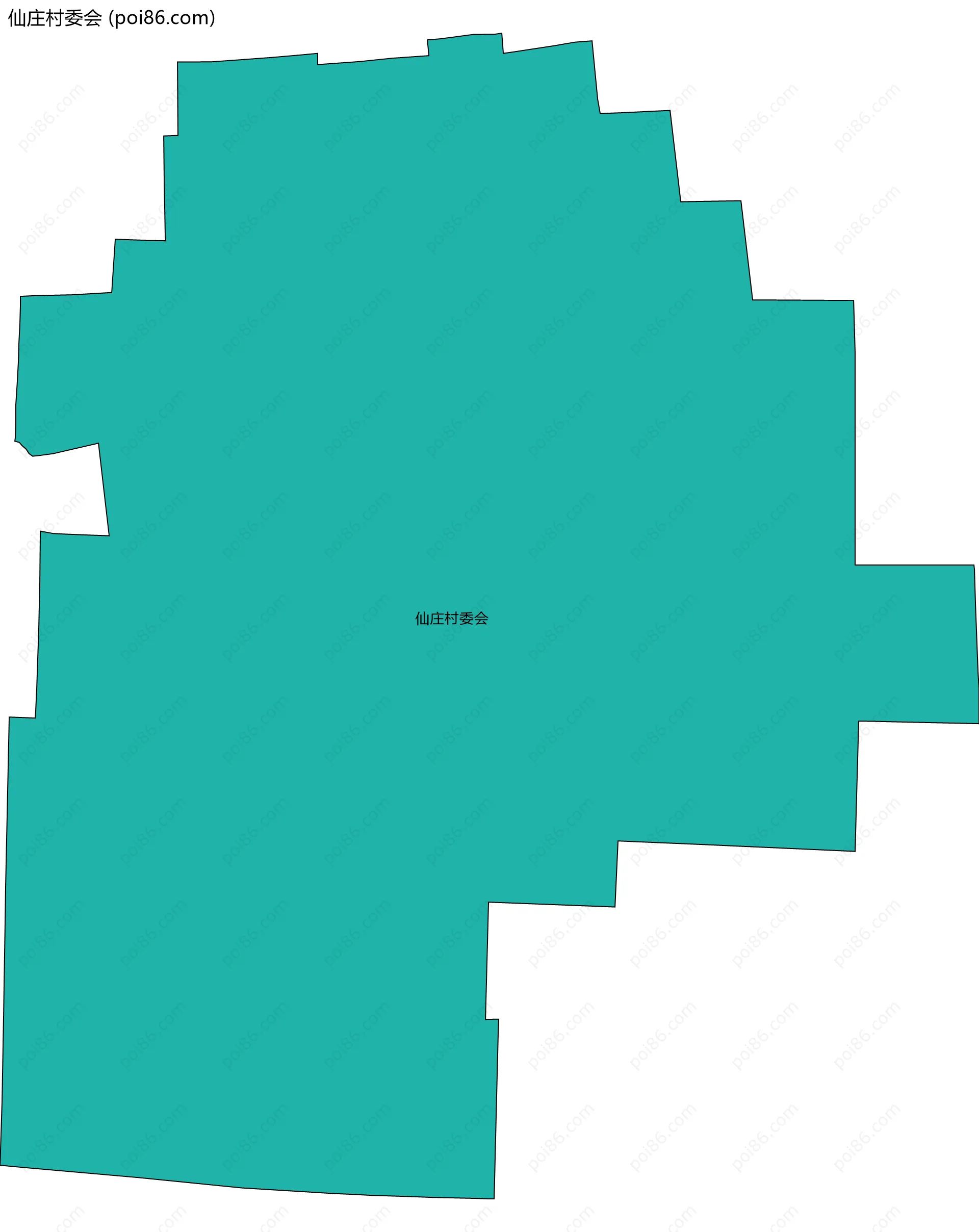 仙庄村委会边界地图