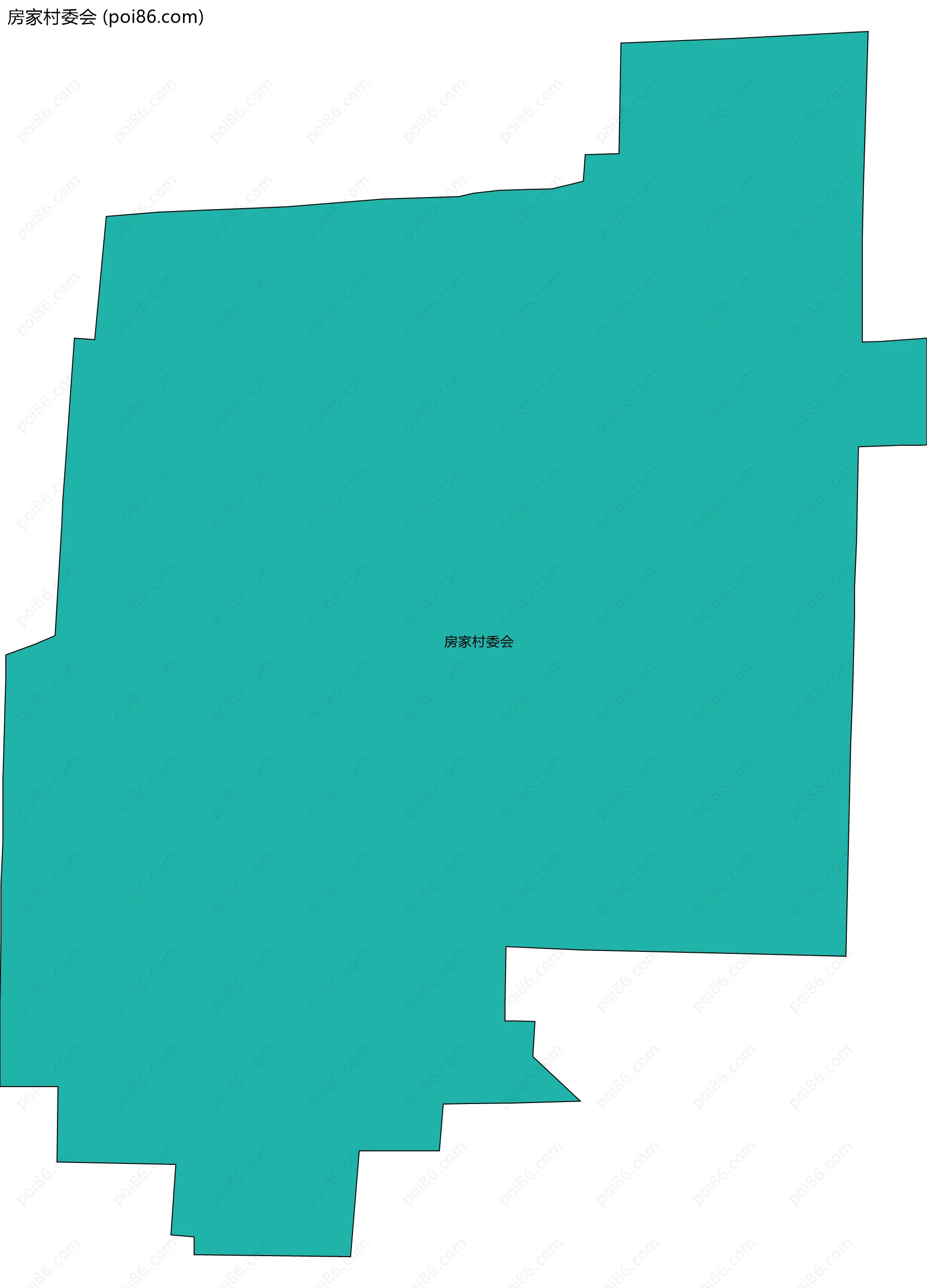 房家村委会边界地图