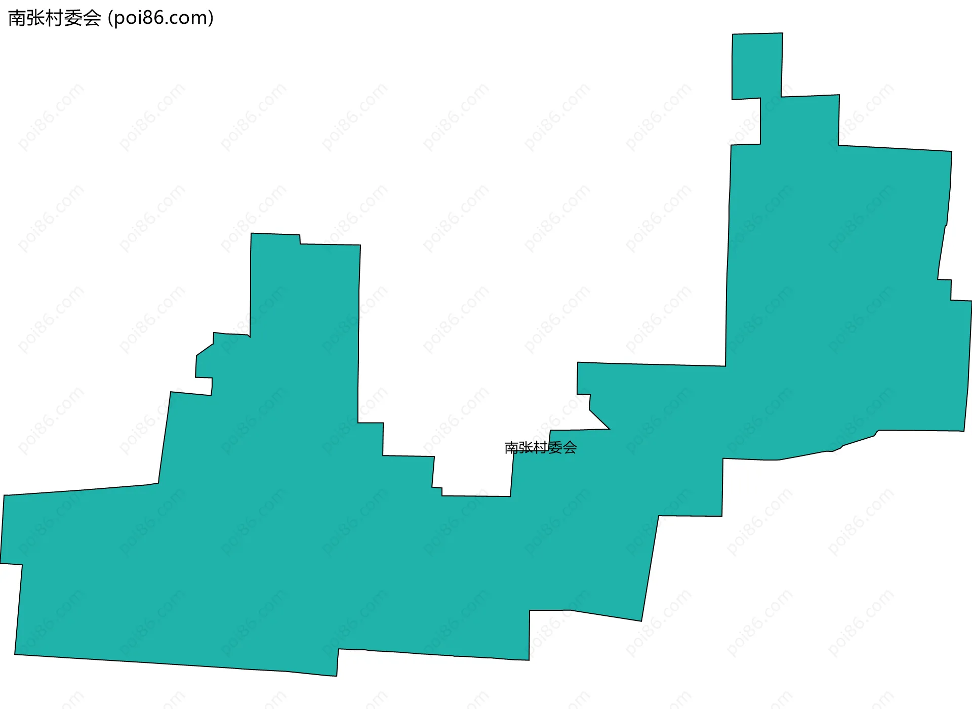 南张村委会边界地图