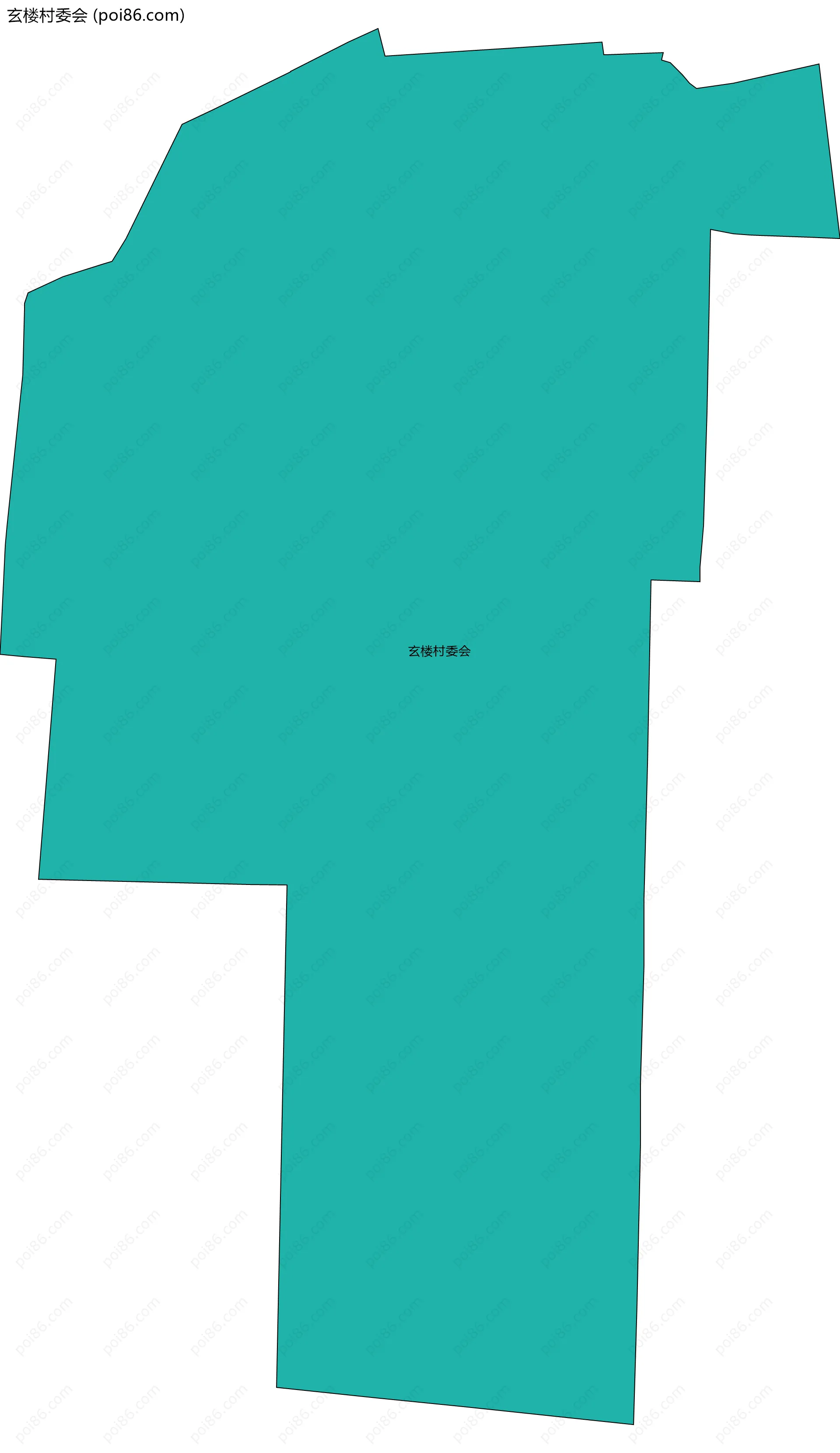 玄楼村委会边界地图