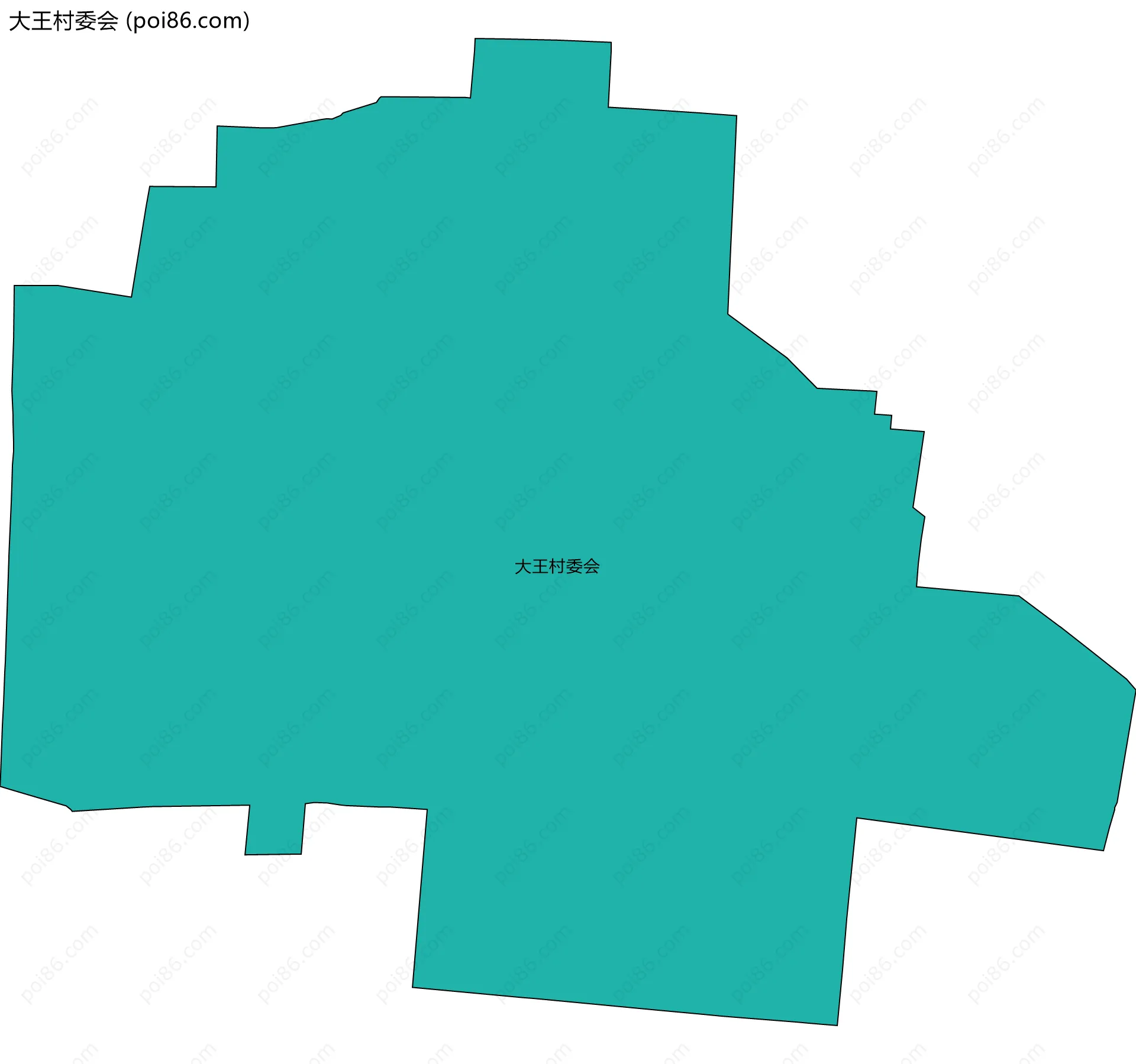 大王村委会边界地图