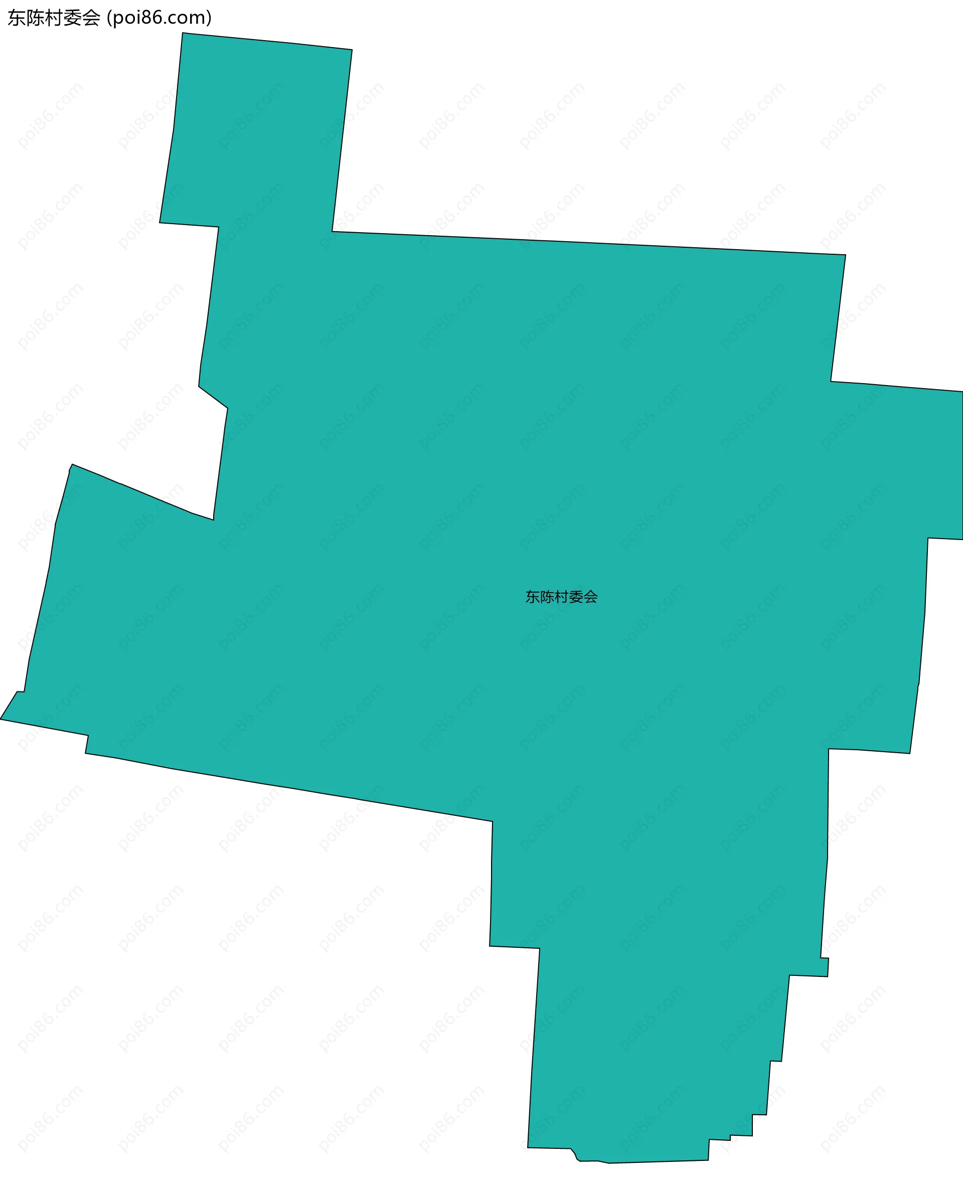 东陈村委会边界地图