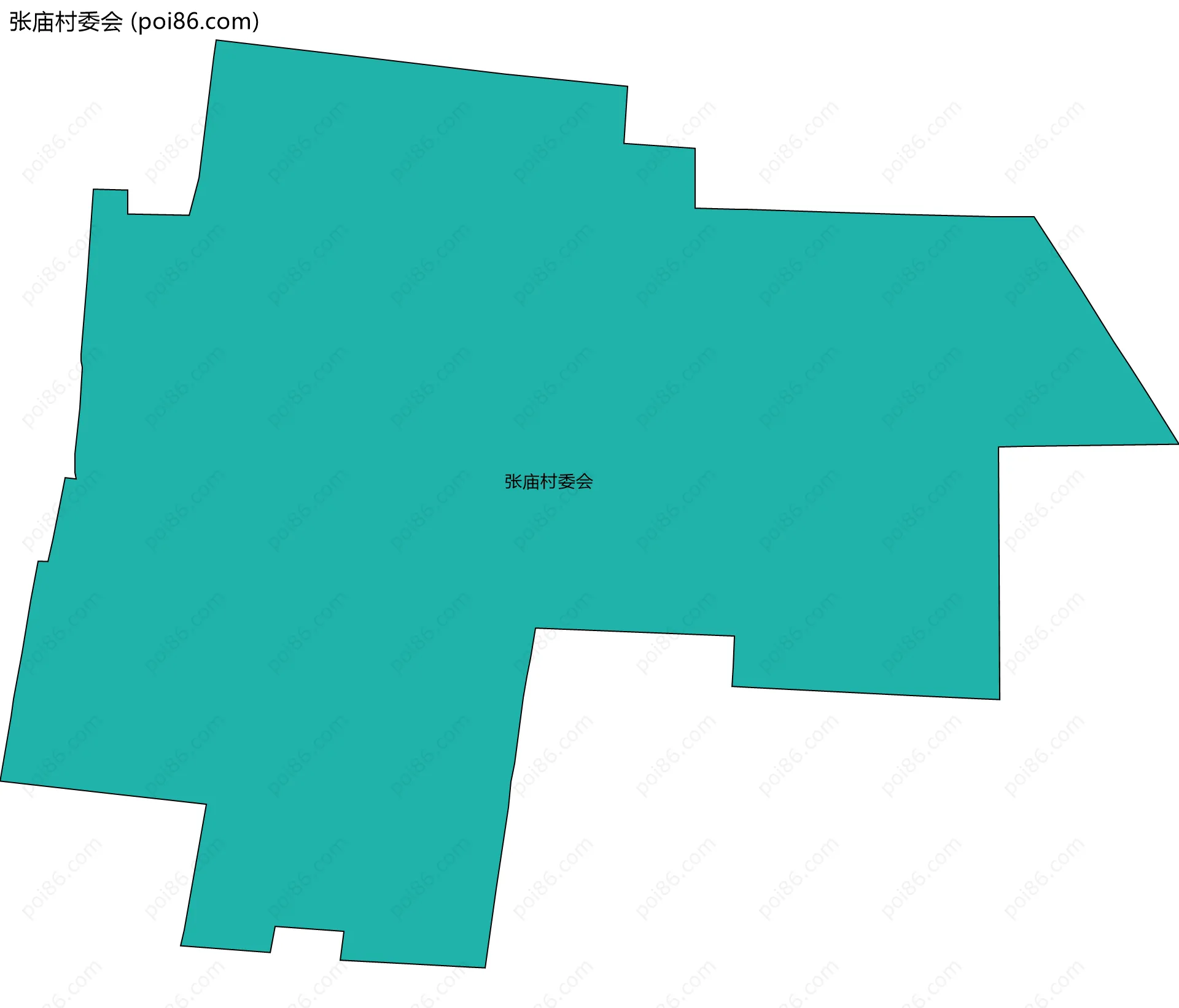 张庙村委会边界地图