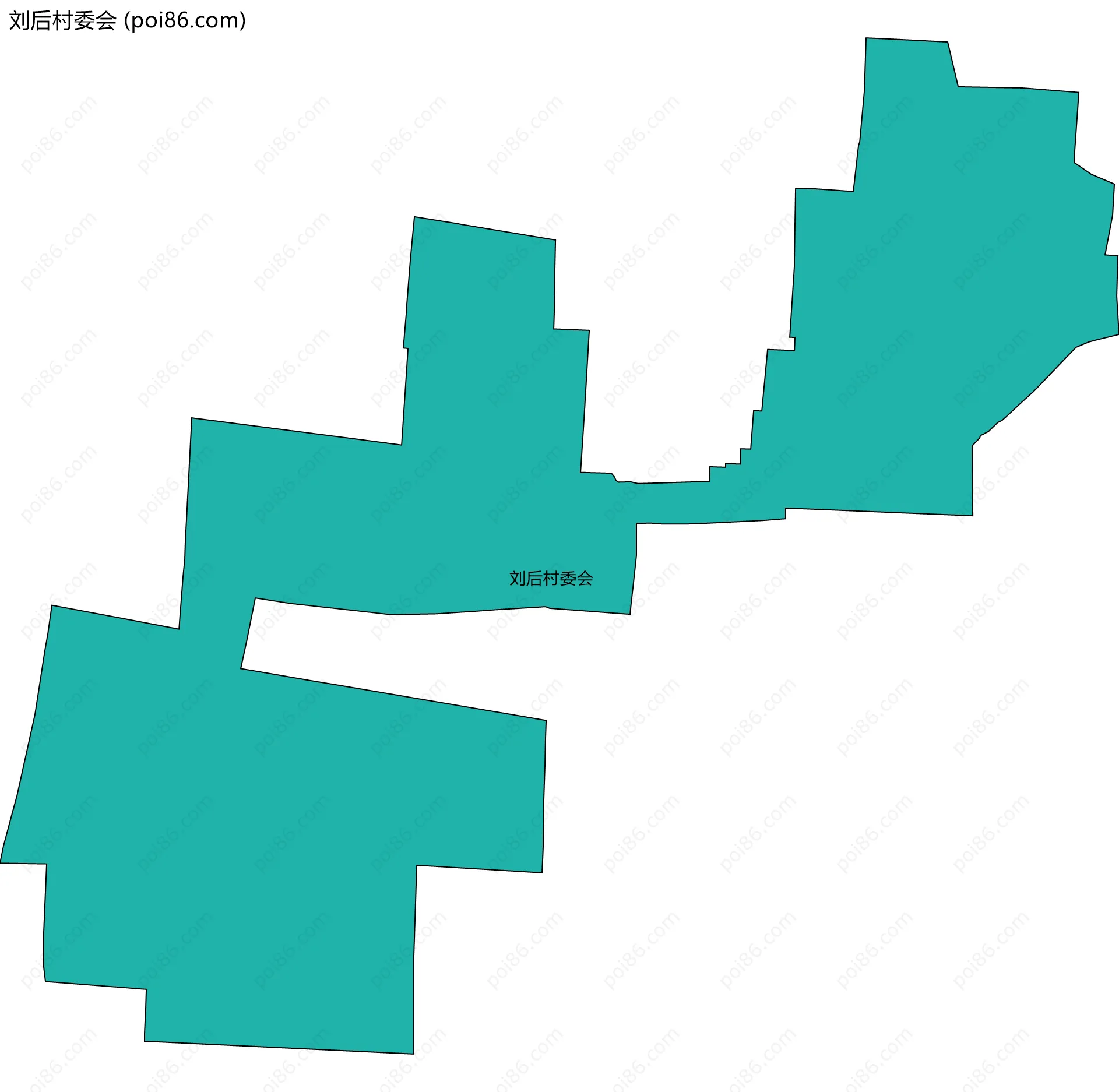 刘后村委会边界地图