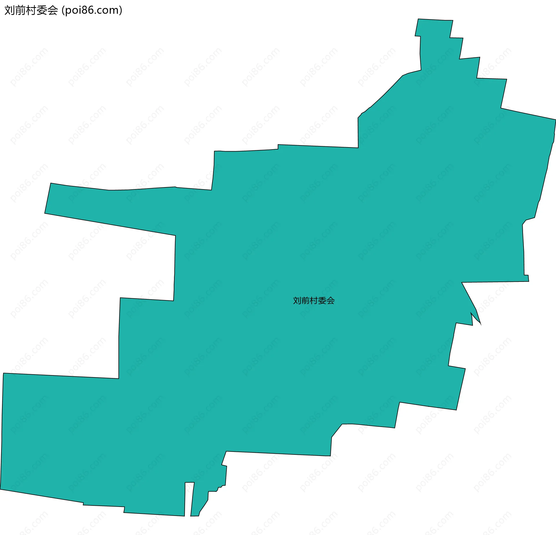 刘前村委会边界地图