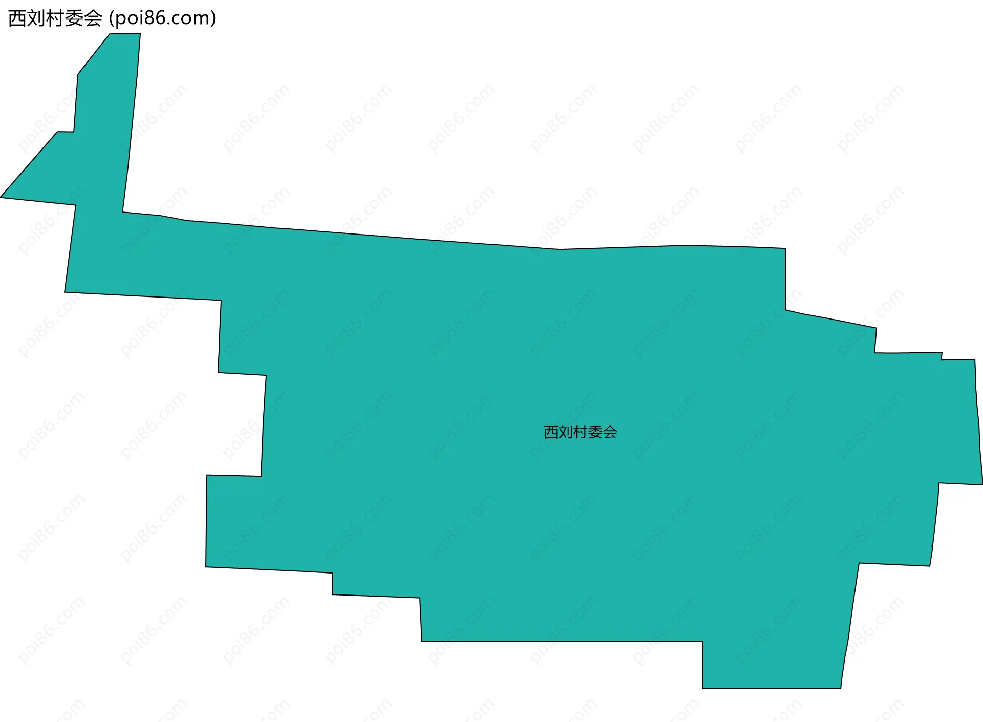 西刘村委会边界地图