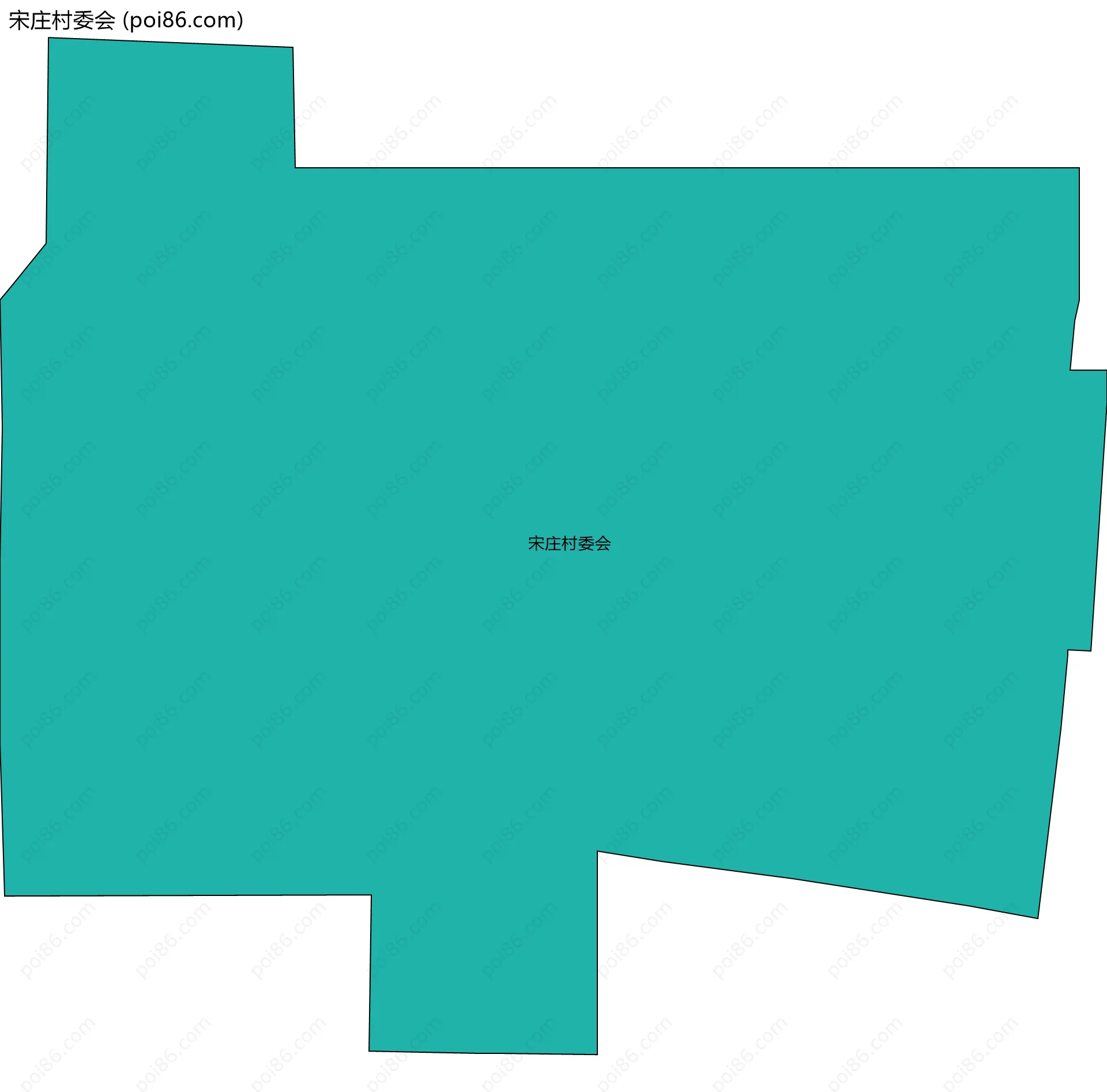 宋庄村委会边界地图